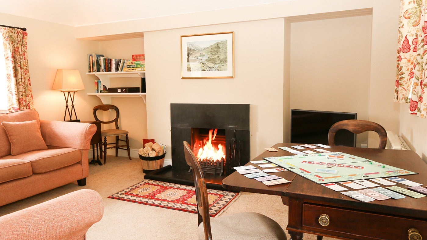 The sitting room at Edgcumbe, Gorran, Cornwall