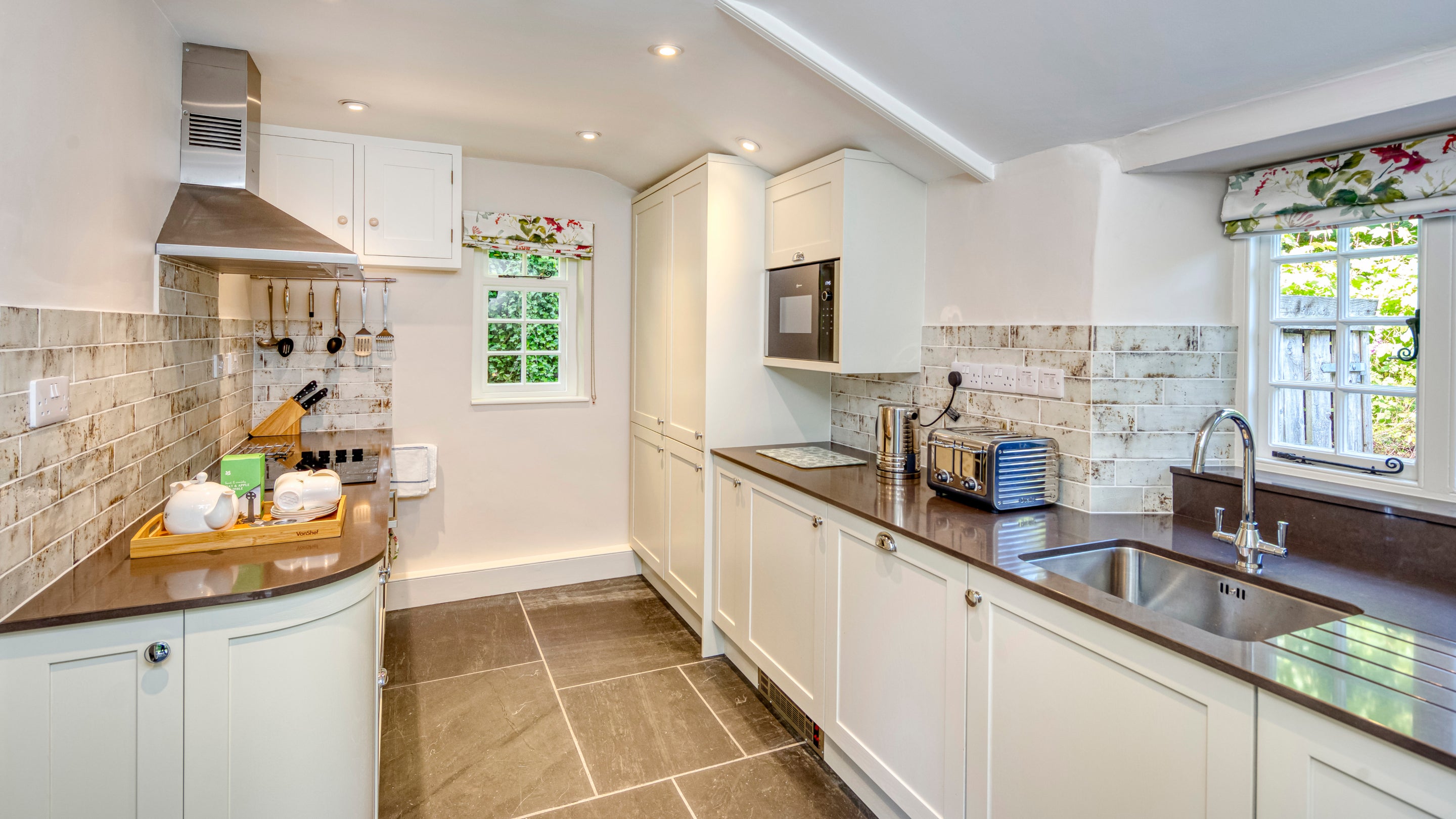 The kitchen at Ferris's Cottage, Cornwall