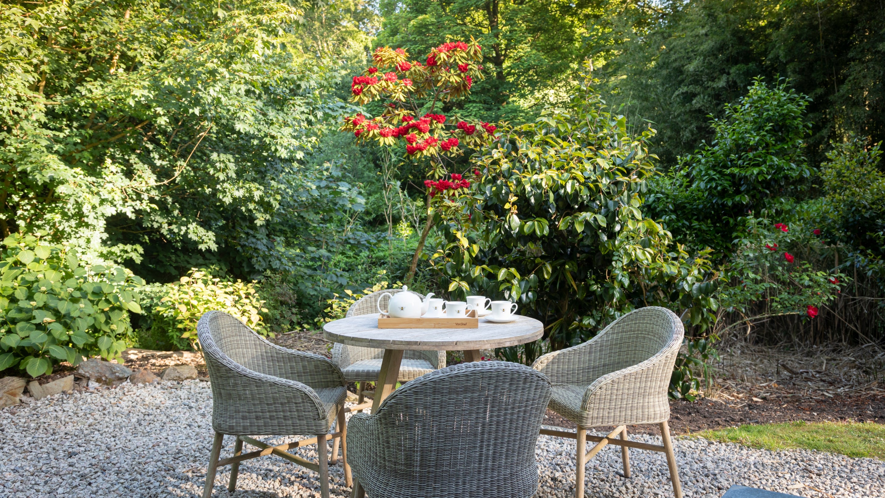 Outdoor seating area at Ferris's Cottage