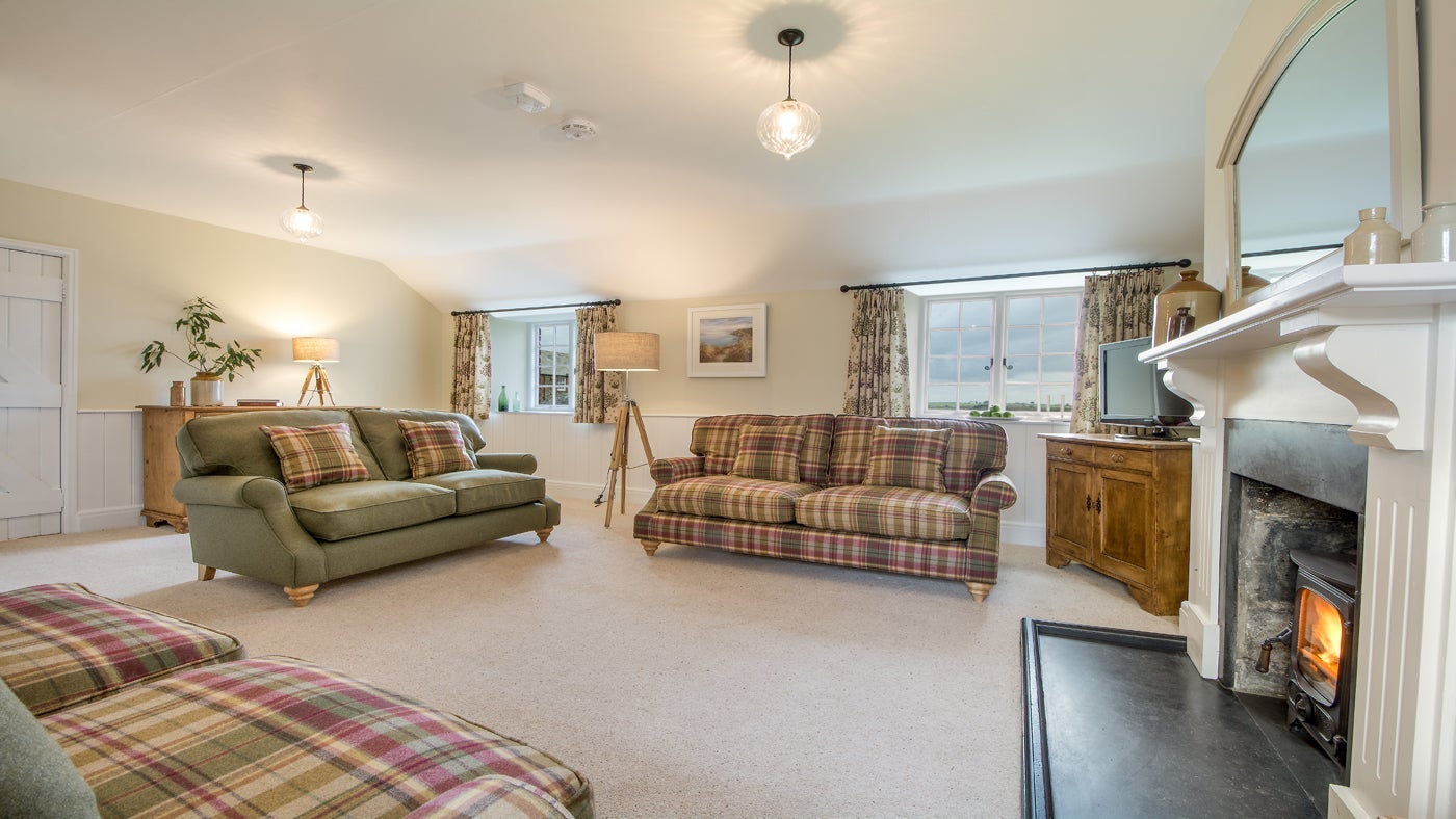 The sitting room at Fortescue, Lanteglos-by-Fowey, Cornwall 
