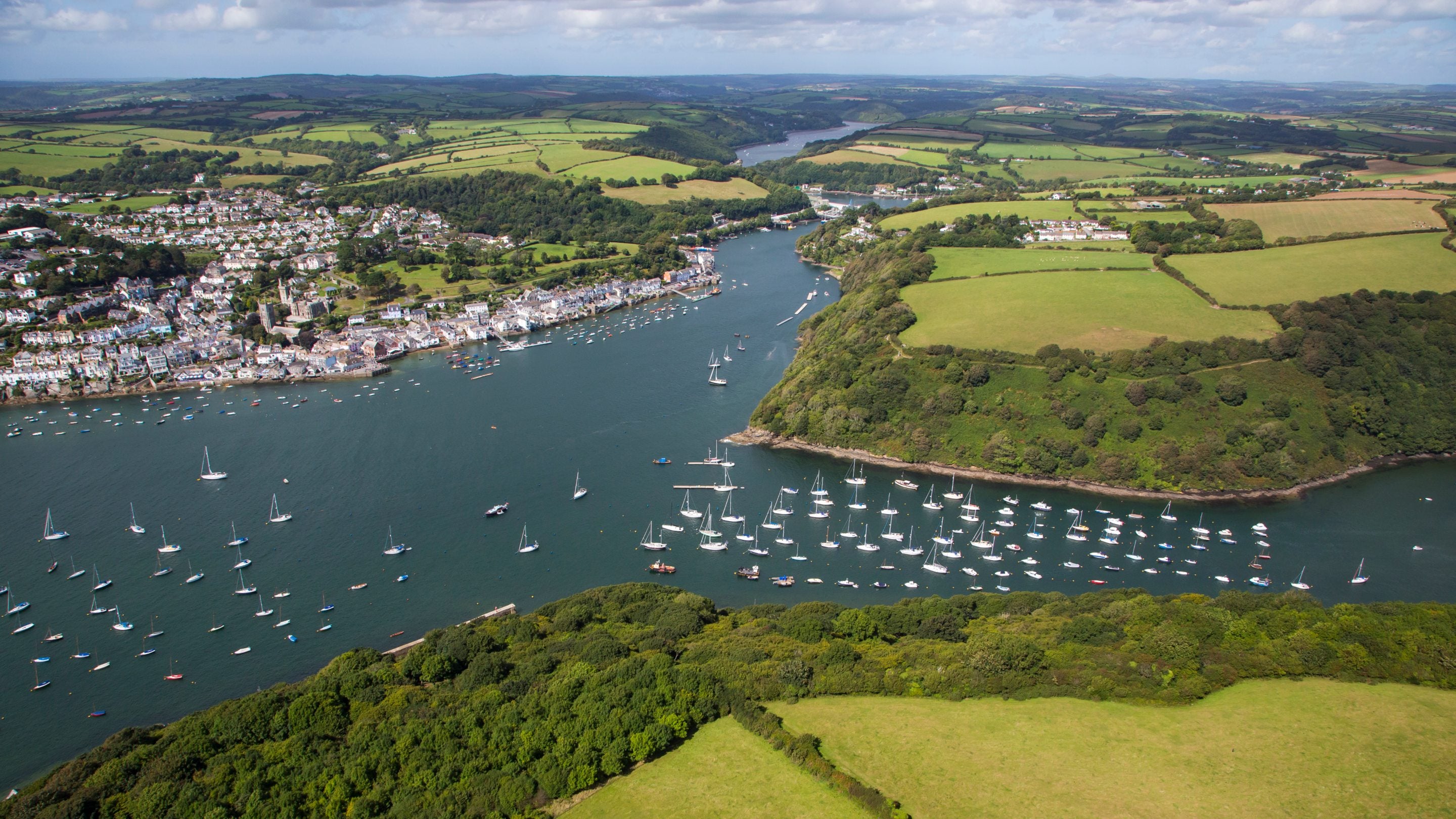 Aerial view of Fowey, Cornwall