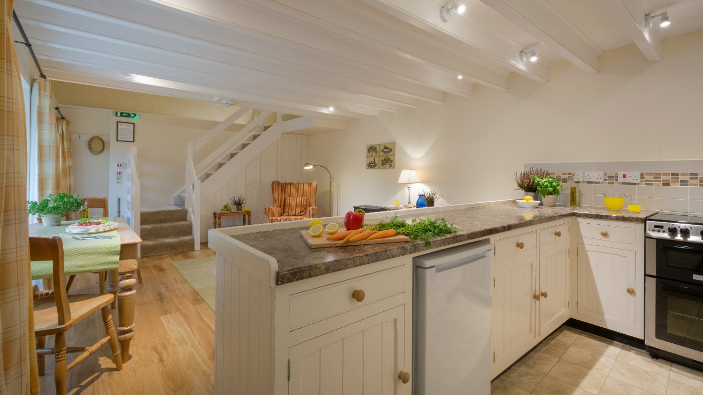 The kitchen at Glebe Cottage, Mawnan Smith, Falmouth, Cornwall
