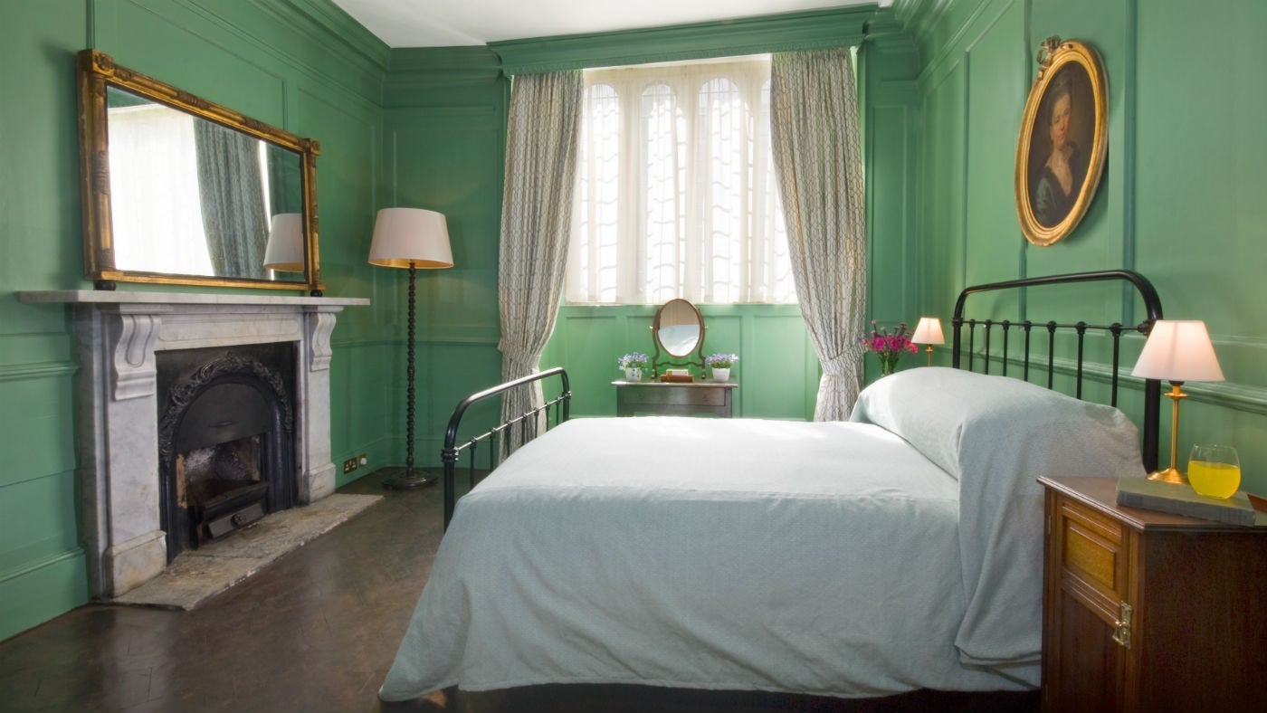 A double bedroom at Godolphin House, Cornwall