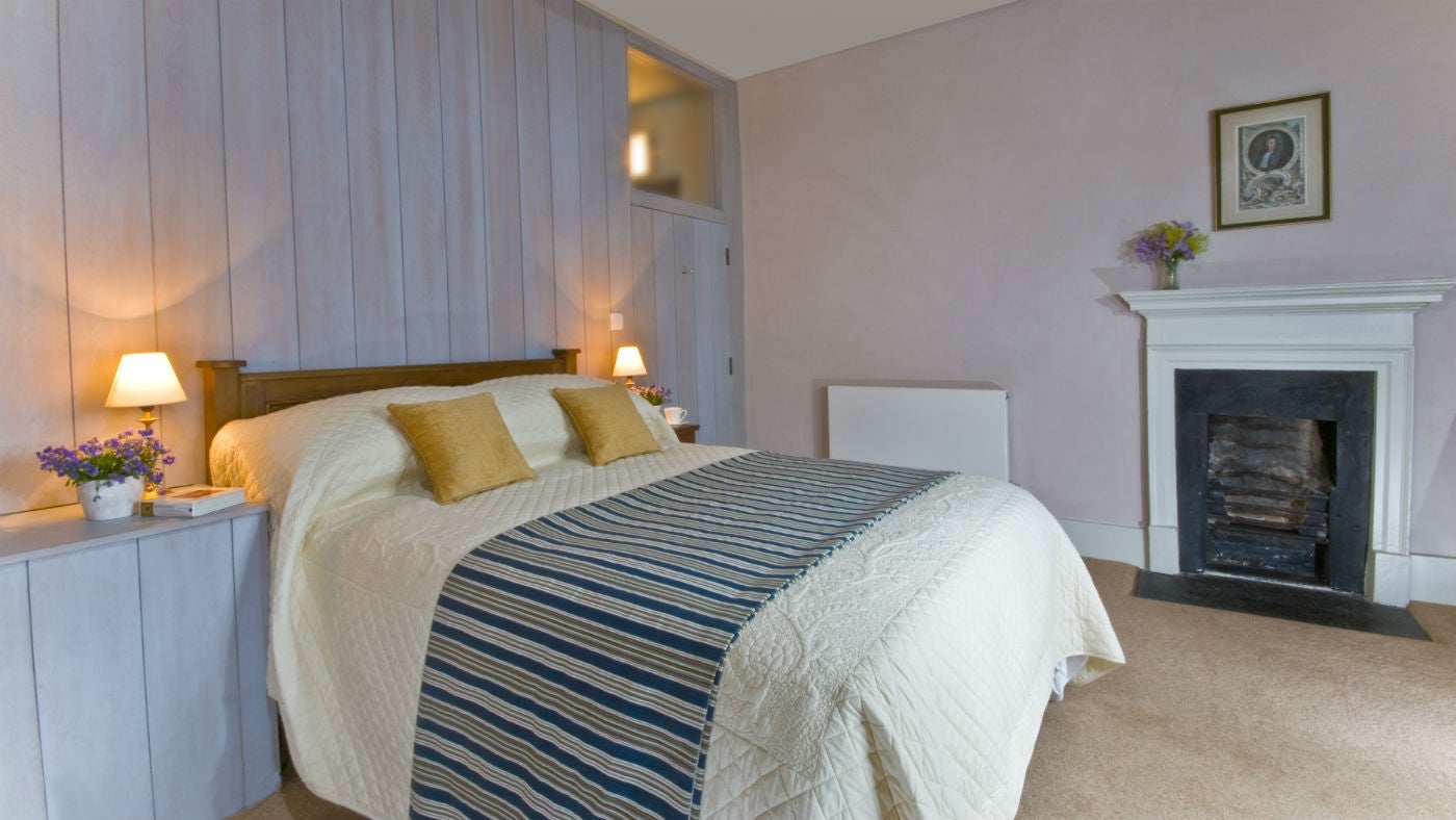 A double bedroom at Godolphin House, Cornwall