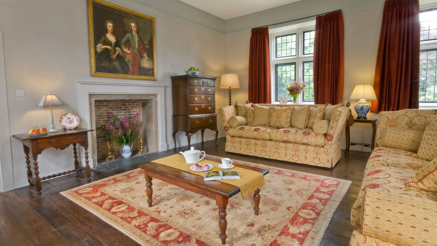 The salon at Godolphin House, Cornwall