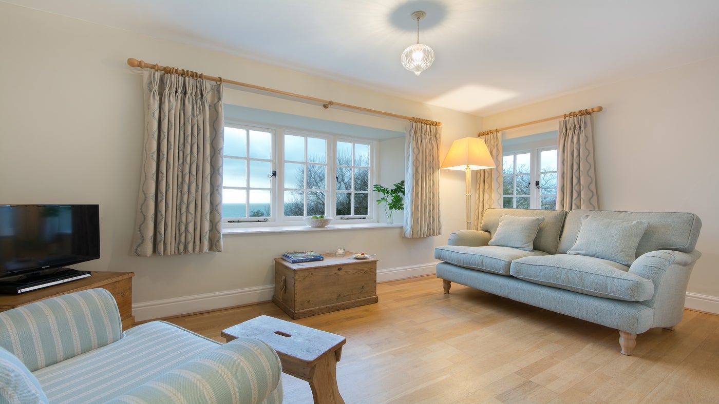 The sitting area at Gwendra Dairy Cottage, Cornwall