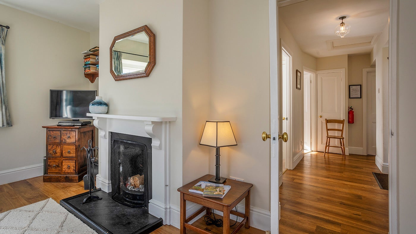 The sitting room at Gwendra Granary, Cornwall