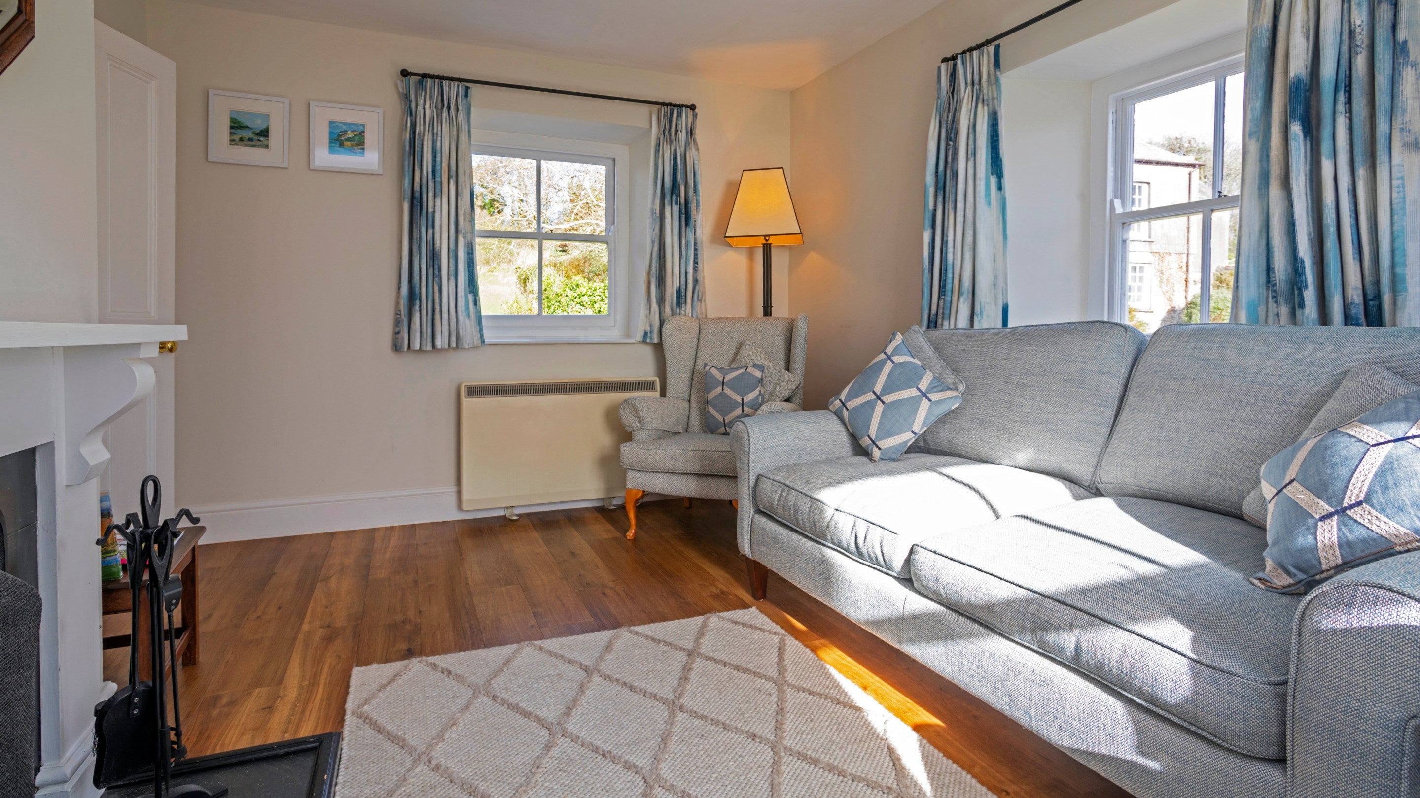 The sitting room at Gwendra Granary, Cornwall