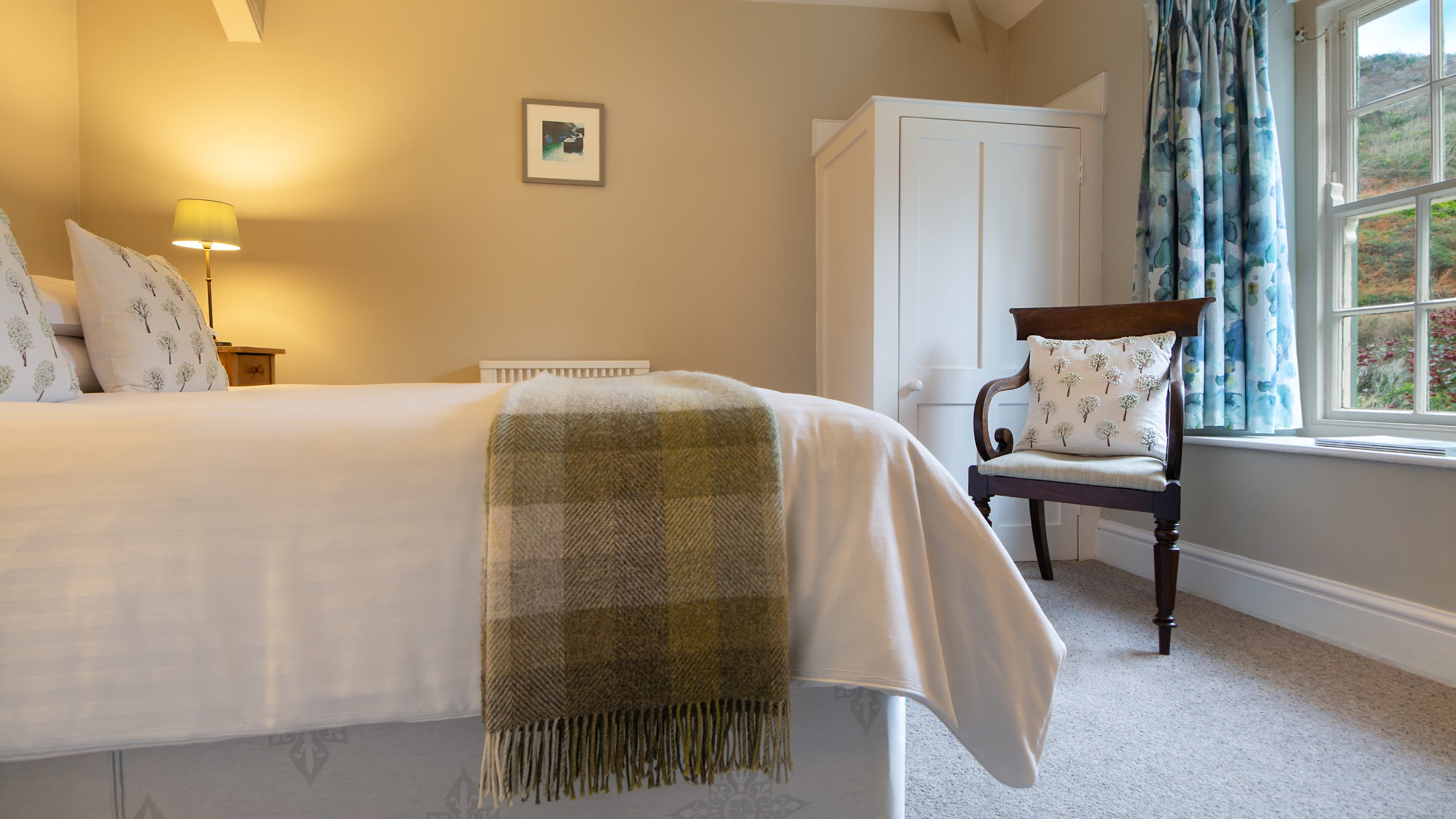 The double bedroom at Harbour View, Cornwall