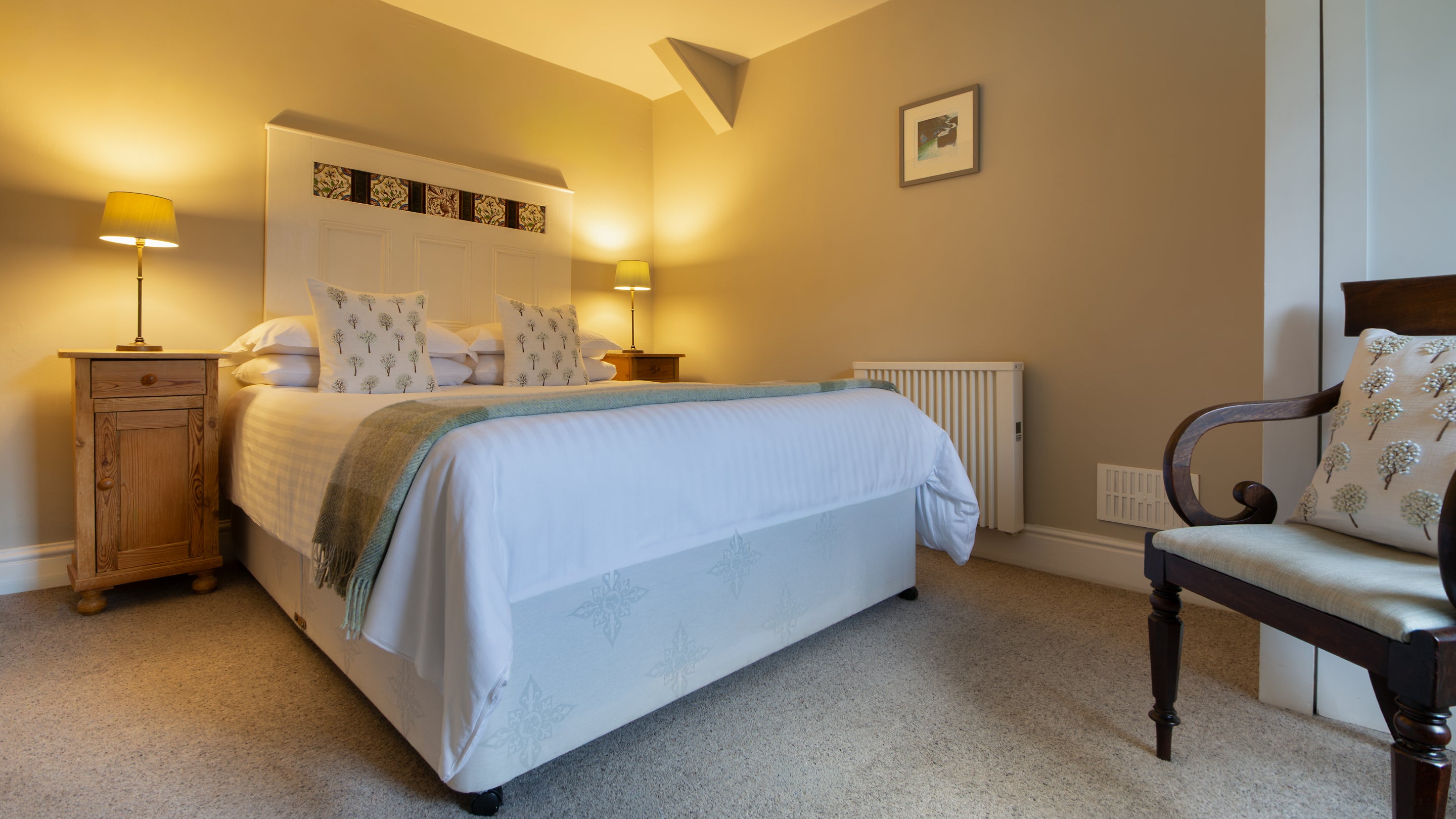 The double bedroom at Harbour View, Cornwall
