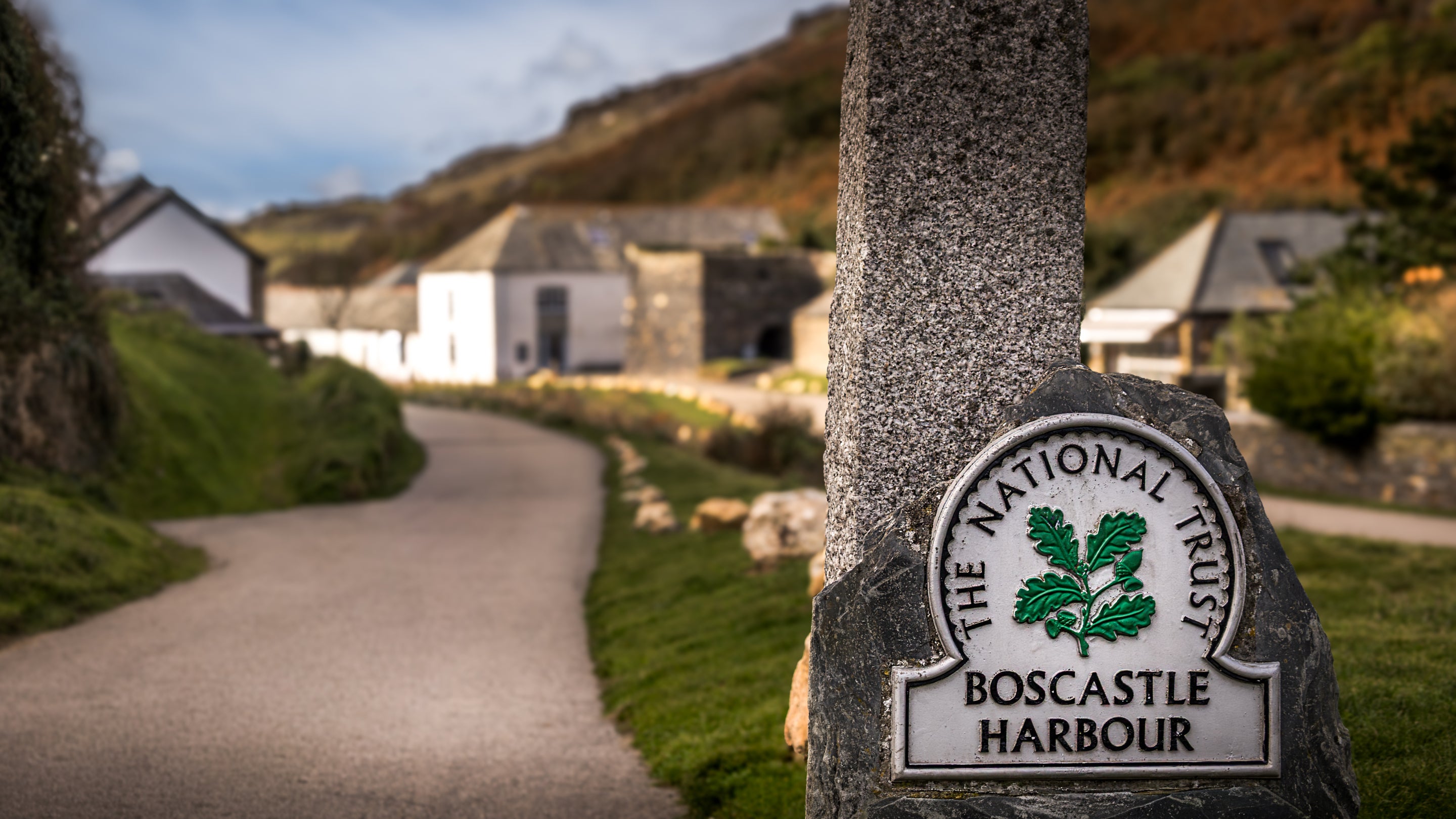 The National Trust Boscastle Harbour Sign, Cornwall