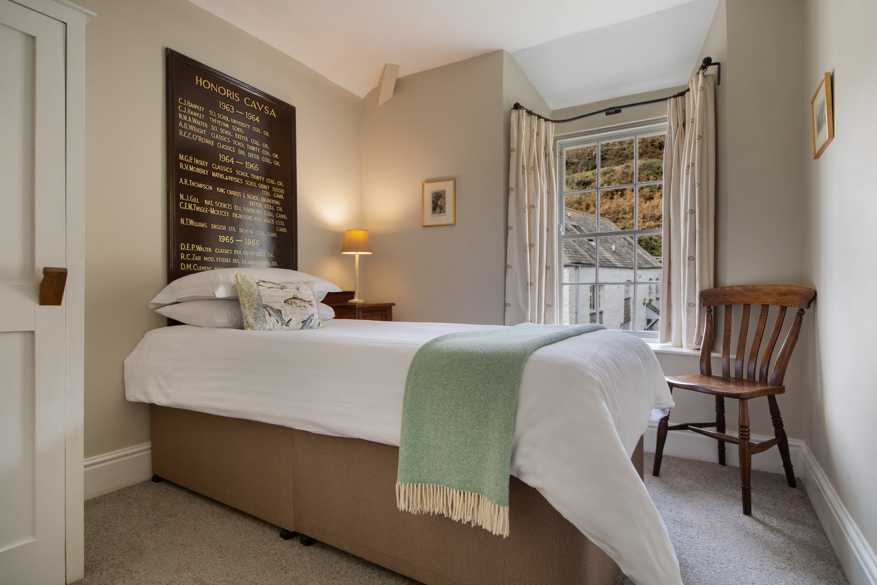 The single bedroom at Harbour View, Cornwall