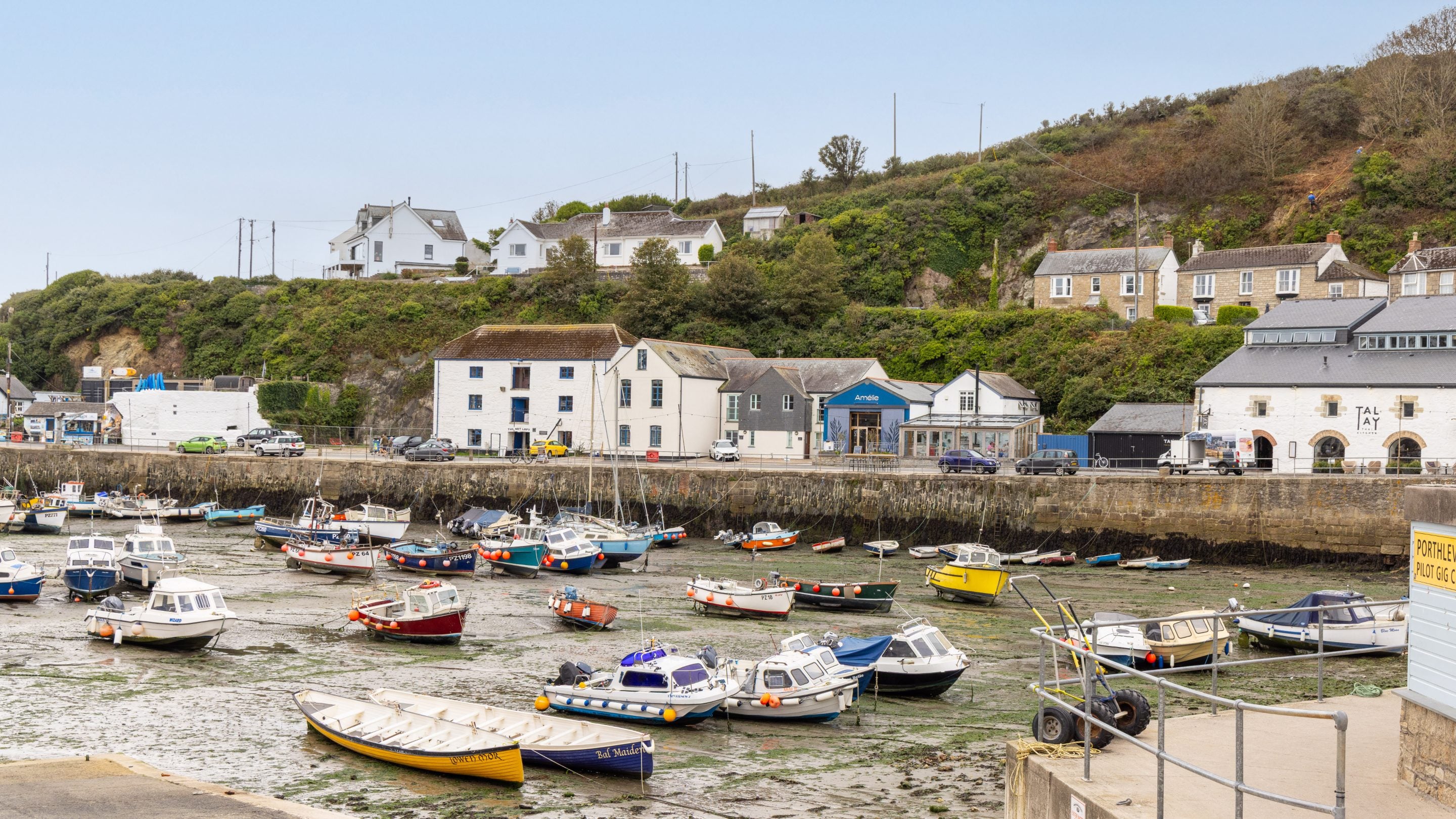 Porthleven harbour at low tide, Cornwall