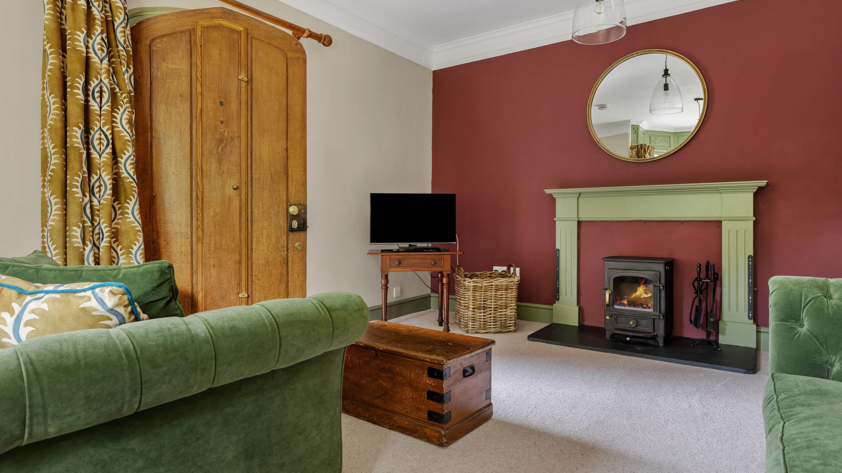 The sitting room at Helston Lodge, Cornwall