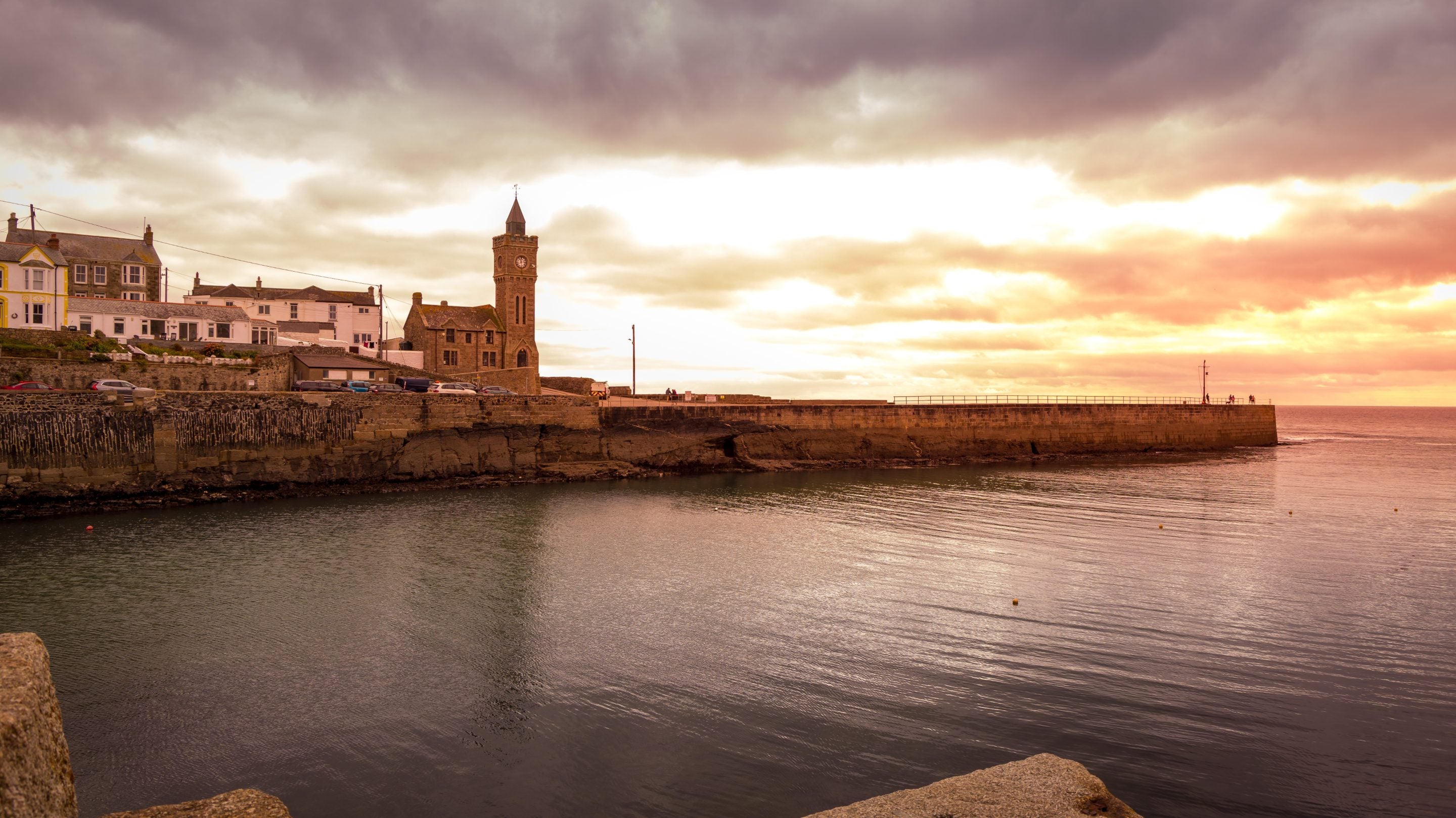 The sunset from Porthleven, Cornwall