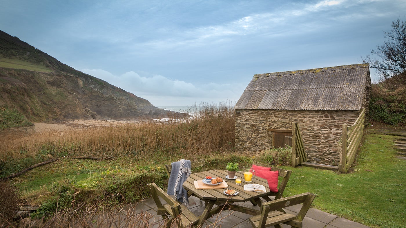 The garden at Hemmick Cottage, Gorran, Cornwall
