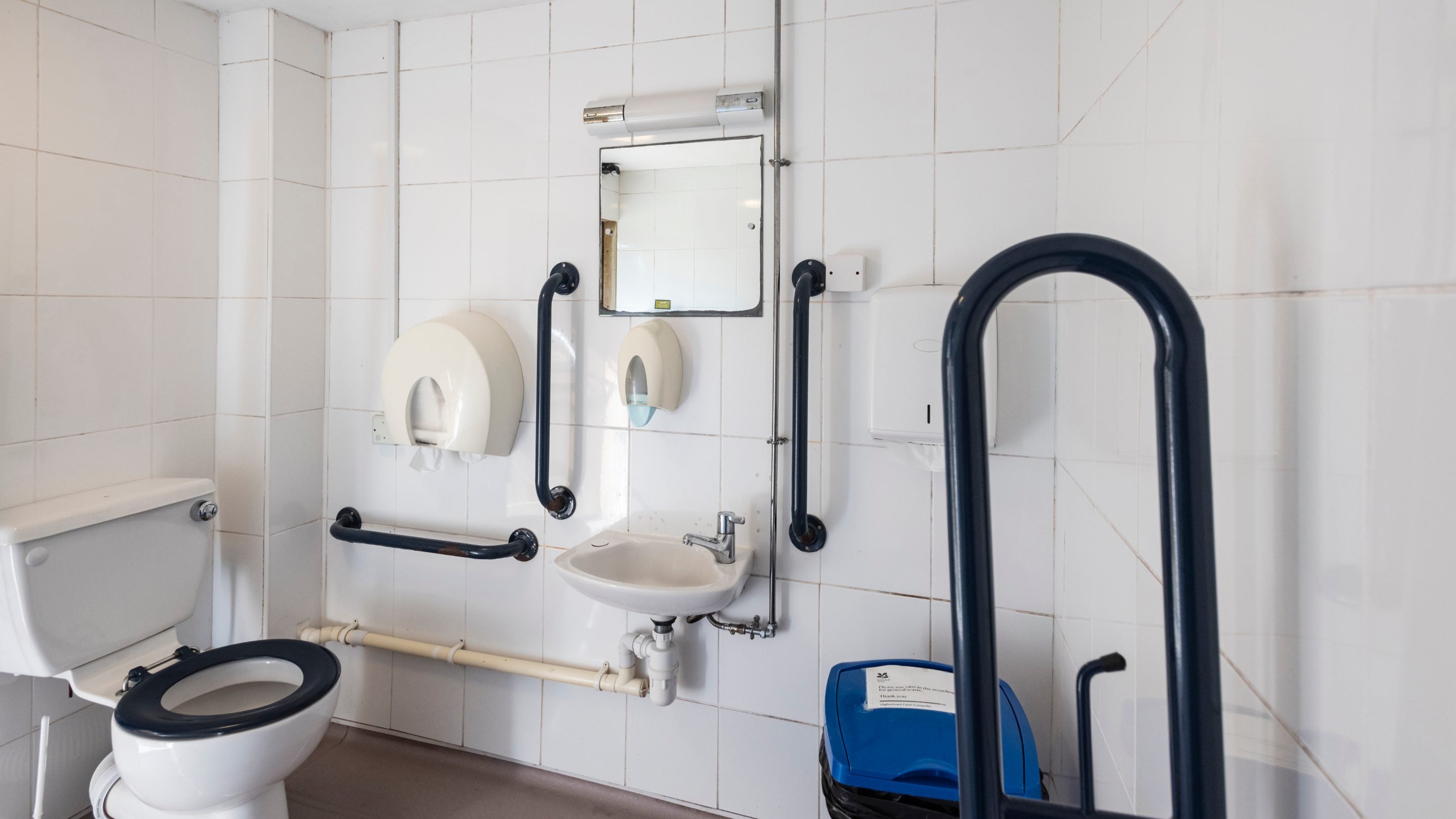 Accessible toilet facilities at Highertown Farm Campsite, Cornwall