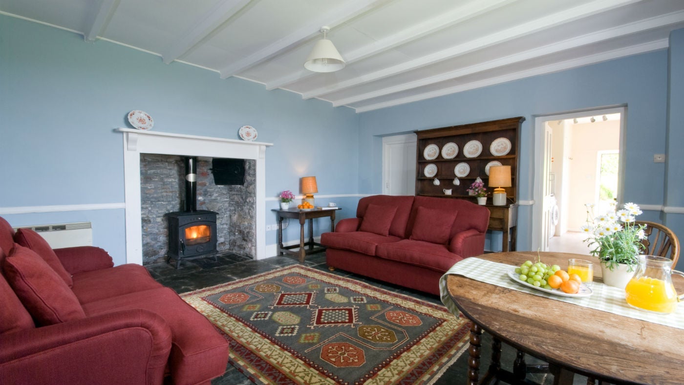 The sitting room at Old House, Lanteglos-by-Fowey, Cornwall