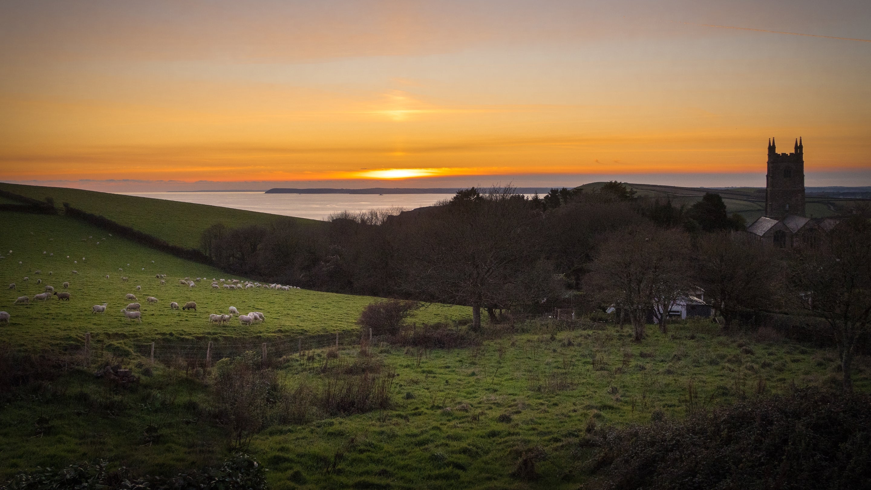 The surrounding area of Lansallos West House, Cornwall