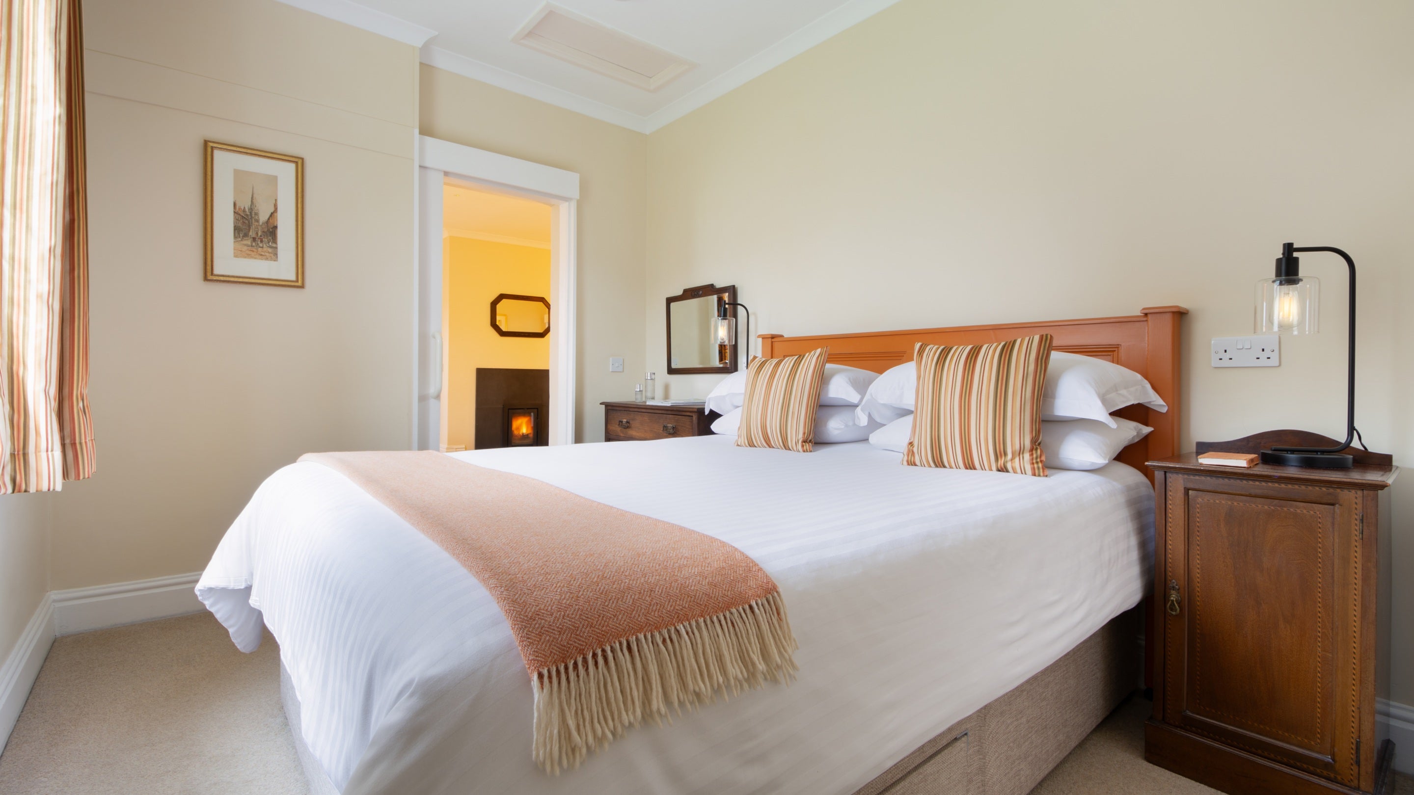 The double bedroom at The Major's Quarter, Cornwall