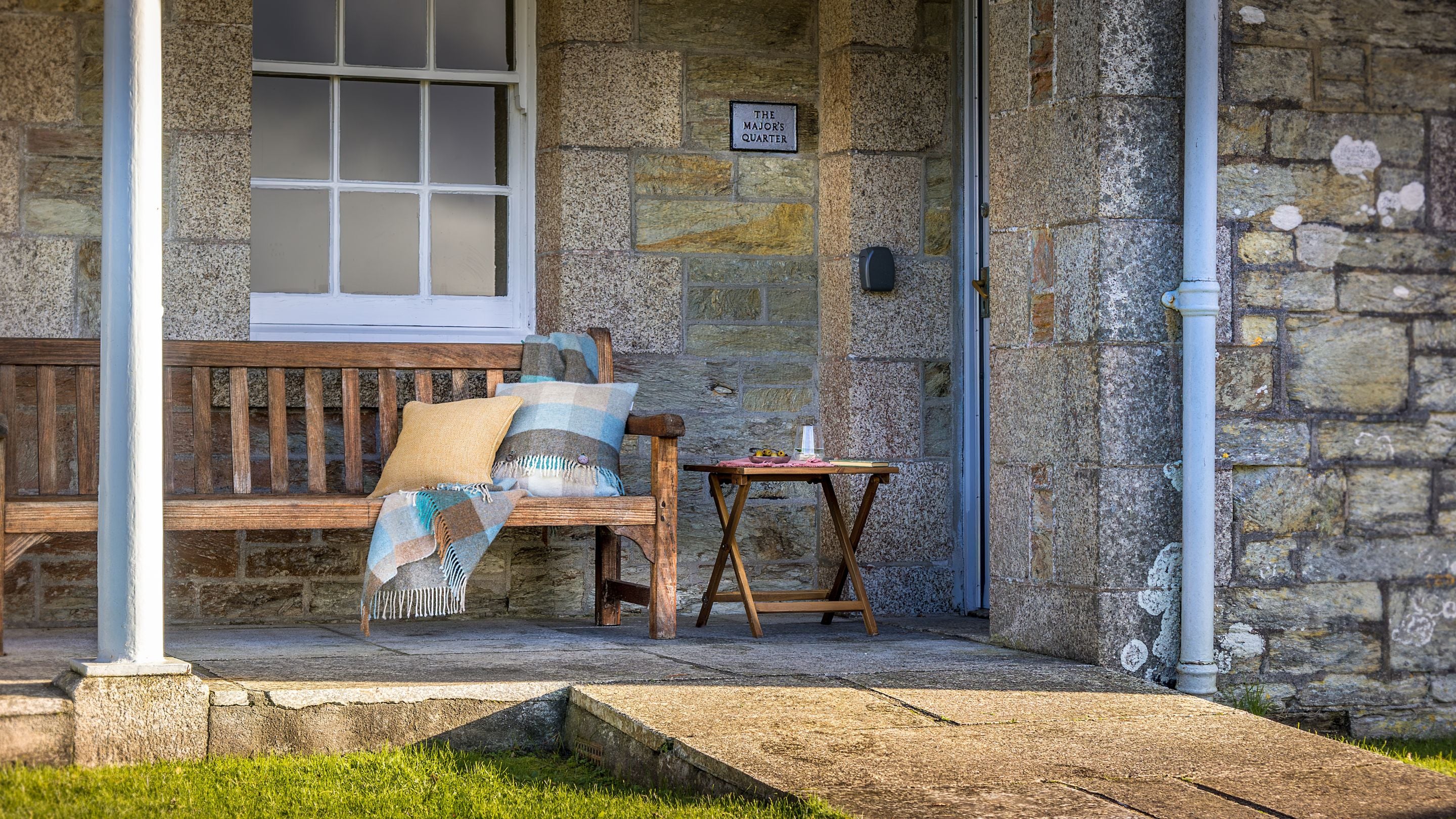 The ramp to the veranda and entrance to The Major's Quarter, Cornwall
