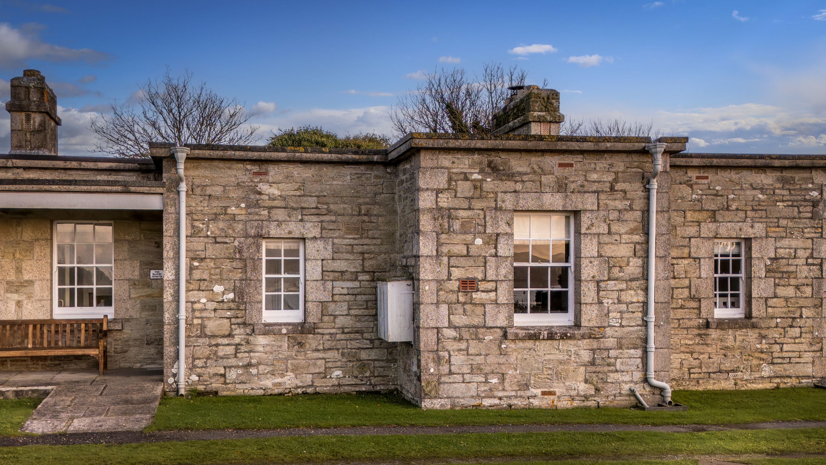 The exterior of The Major's Quarter, a former military building, Cornwall