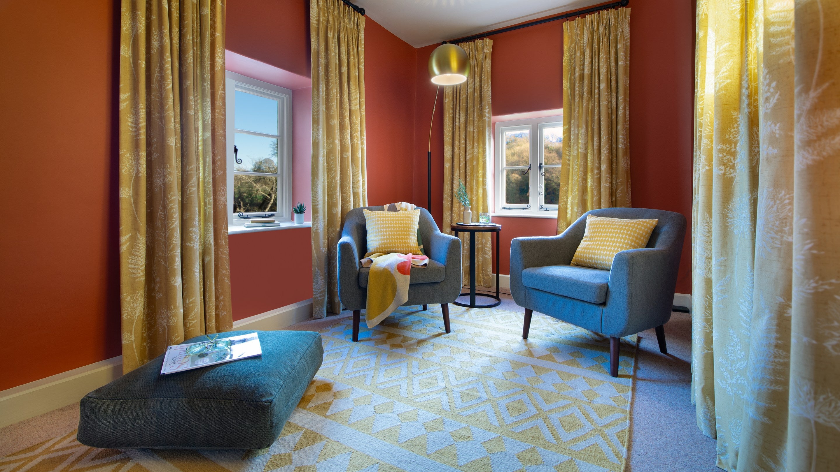 The tower room at Malt House, Cornwall