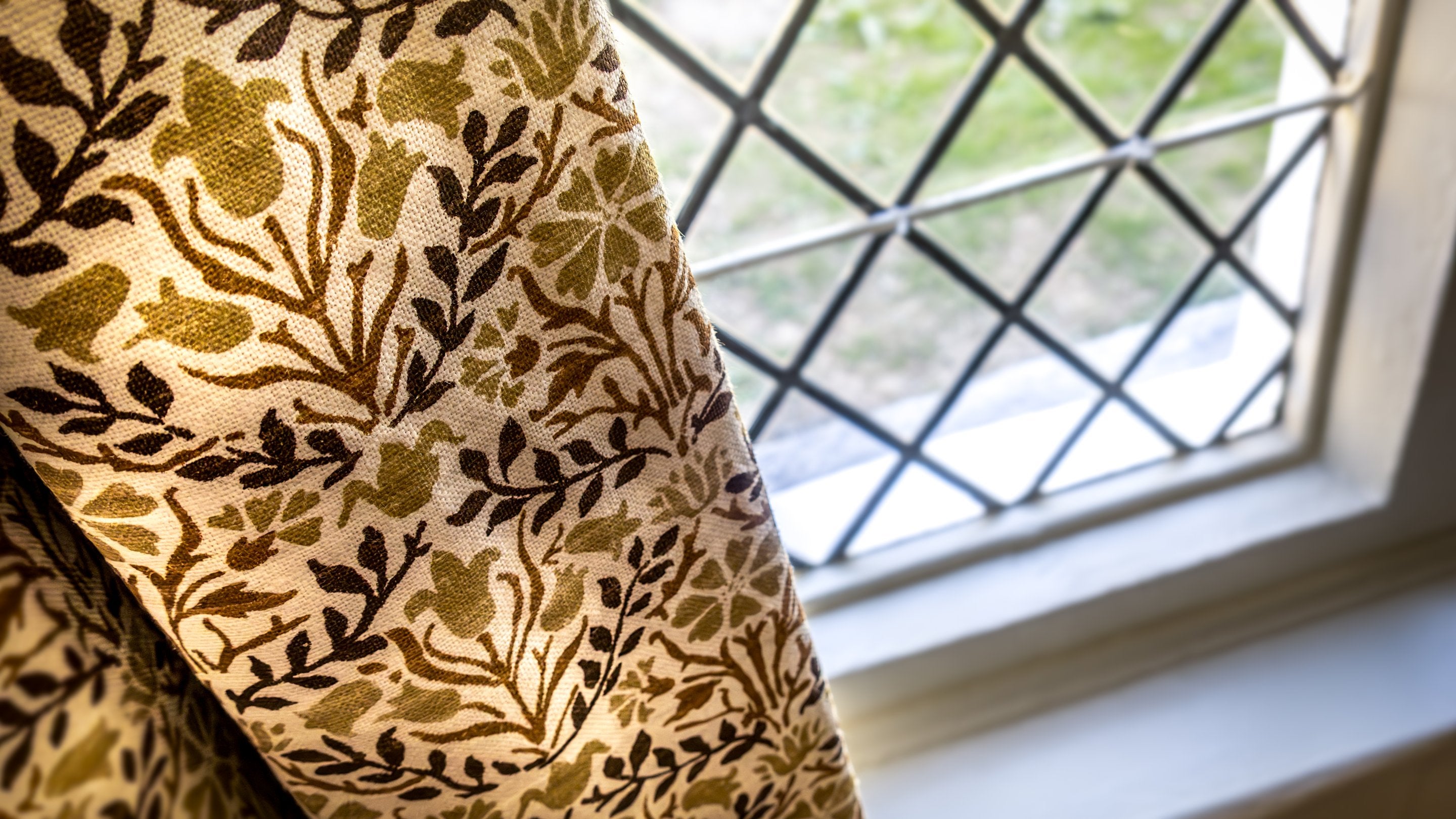 One of the latticed windows at Miller's House, Cornwall