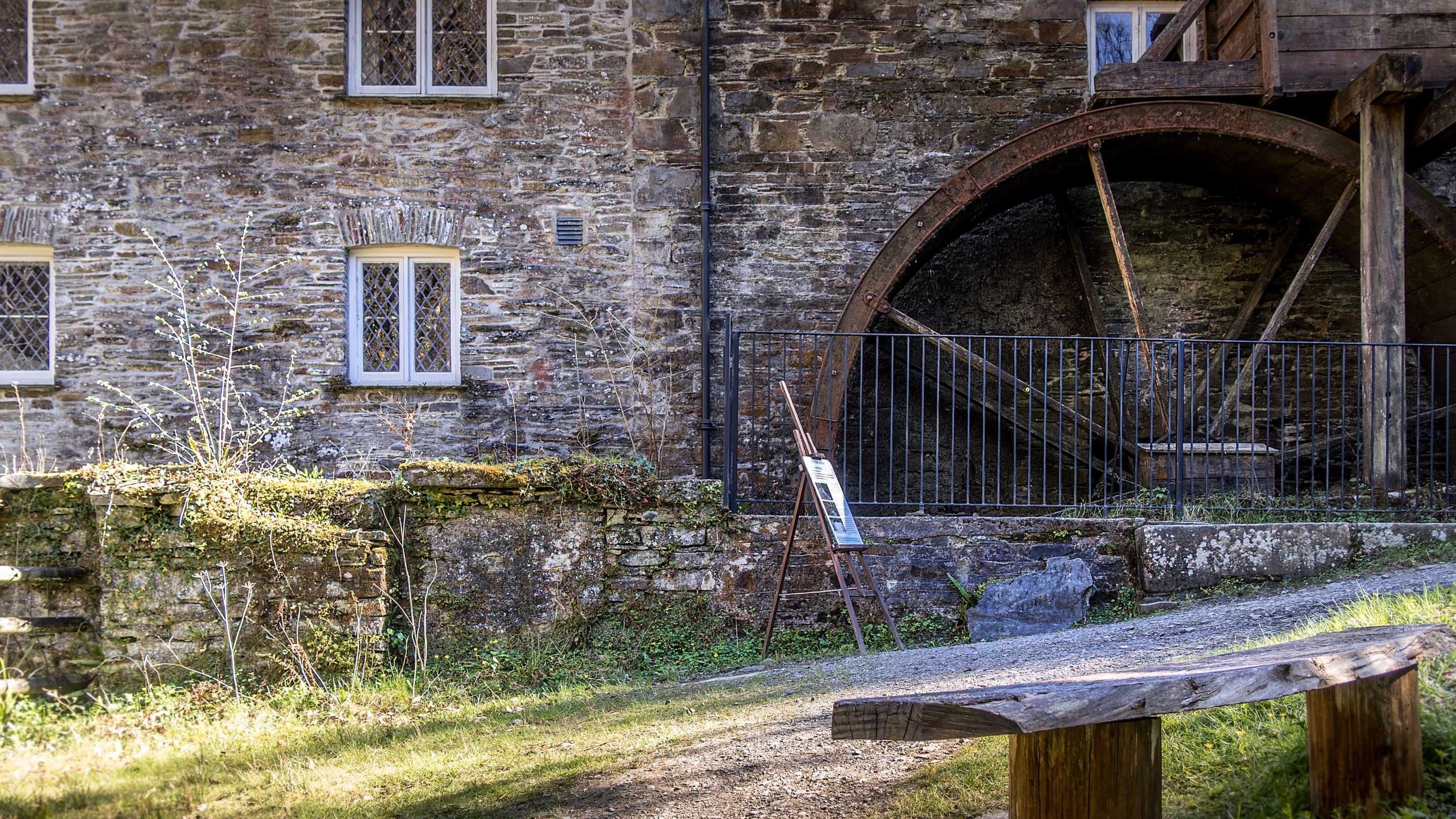The waterwheel at Cotehele Mill, Cornwall