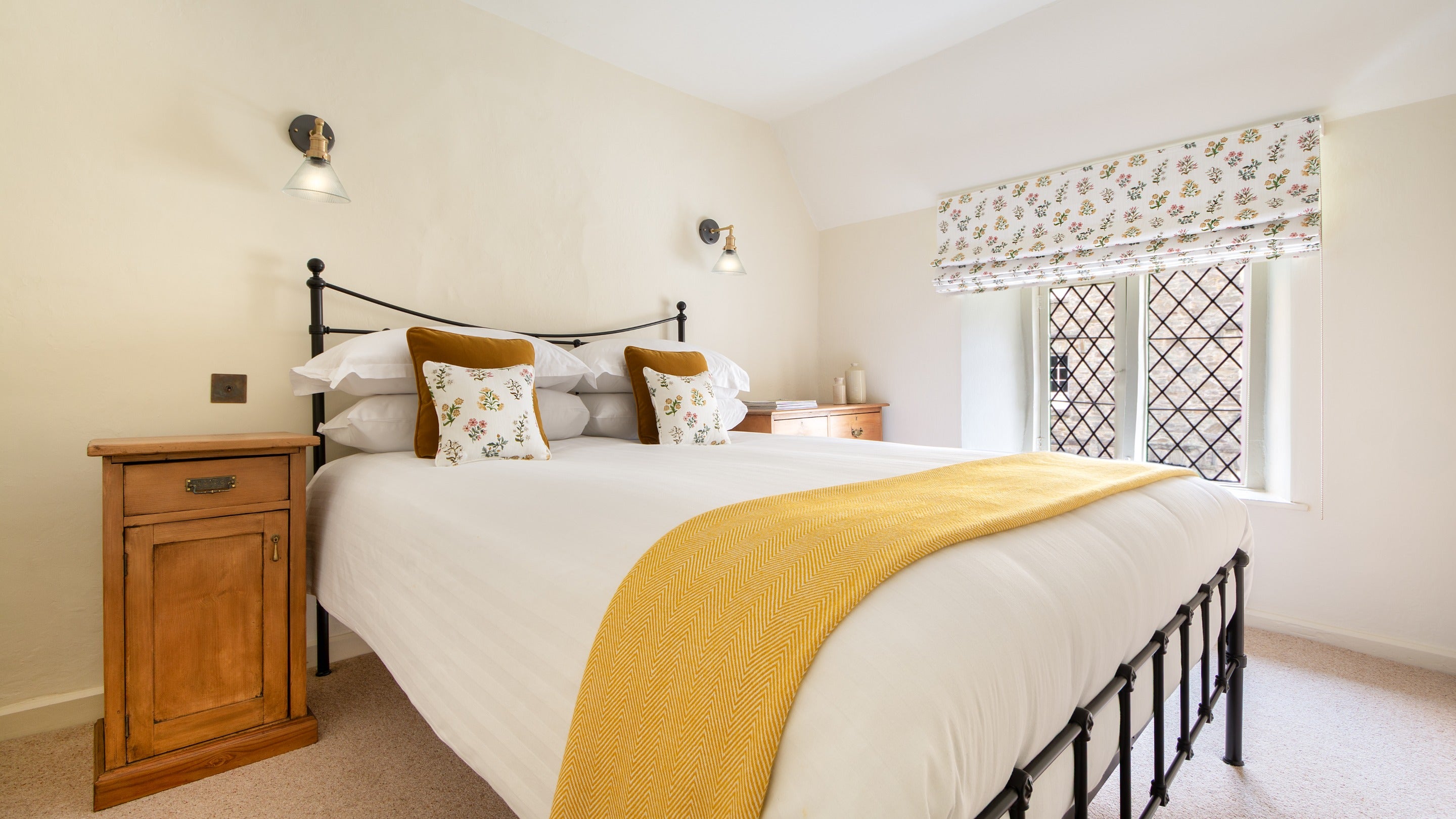 One of the double bedrooms at Miller's House, Cornwall