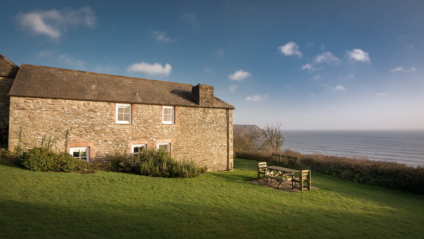 The exterior and garden area at Mowhay, Roseland, Cornwall