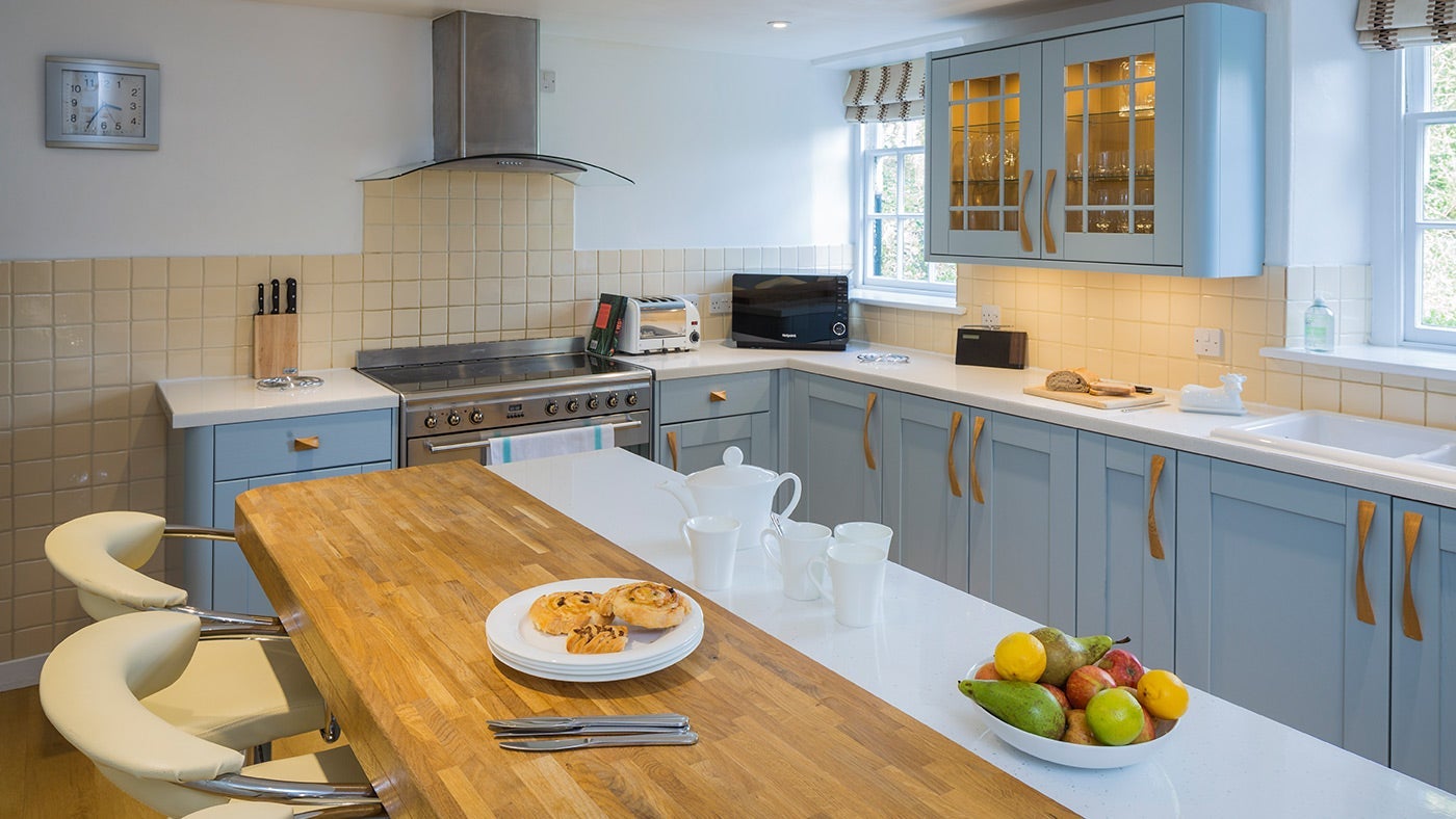 The kitchen at Nanceglos House, Penzance, Cornwall