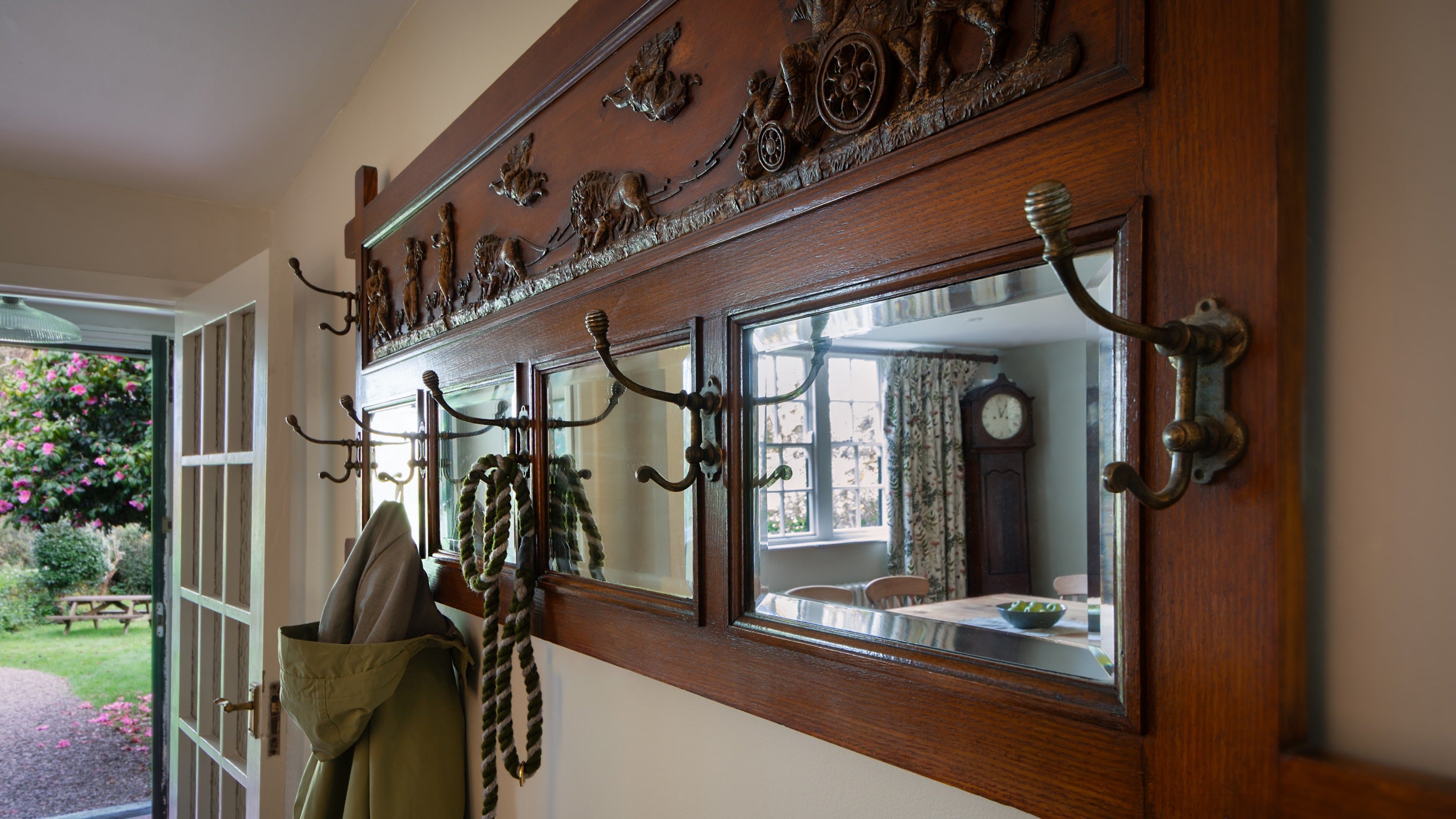 The entrance hall at Nanceglos House, Cornwall