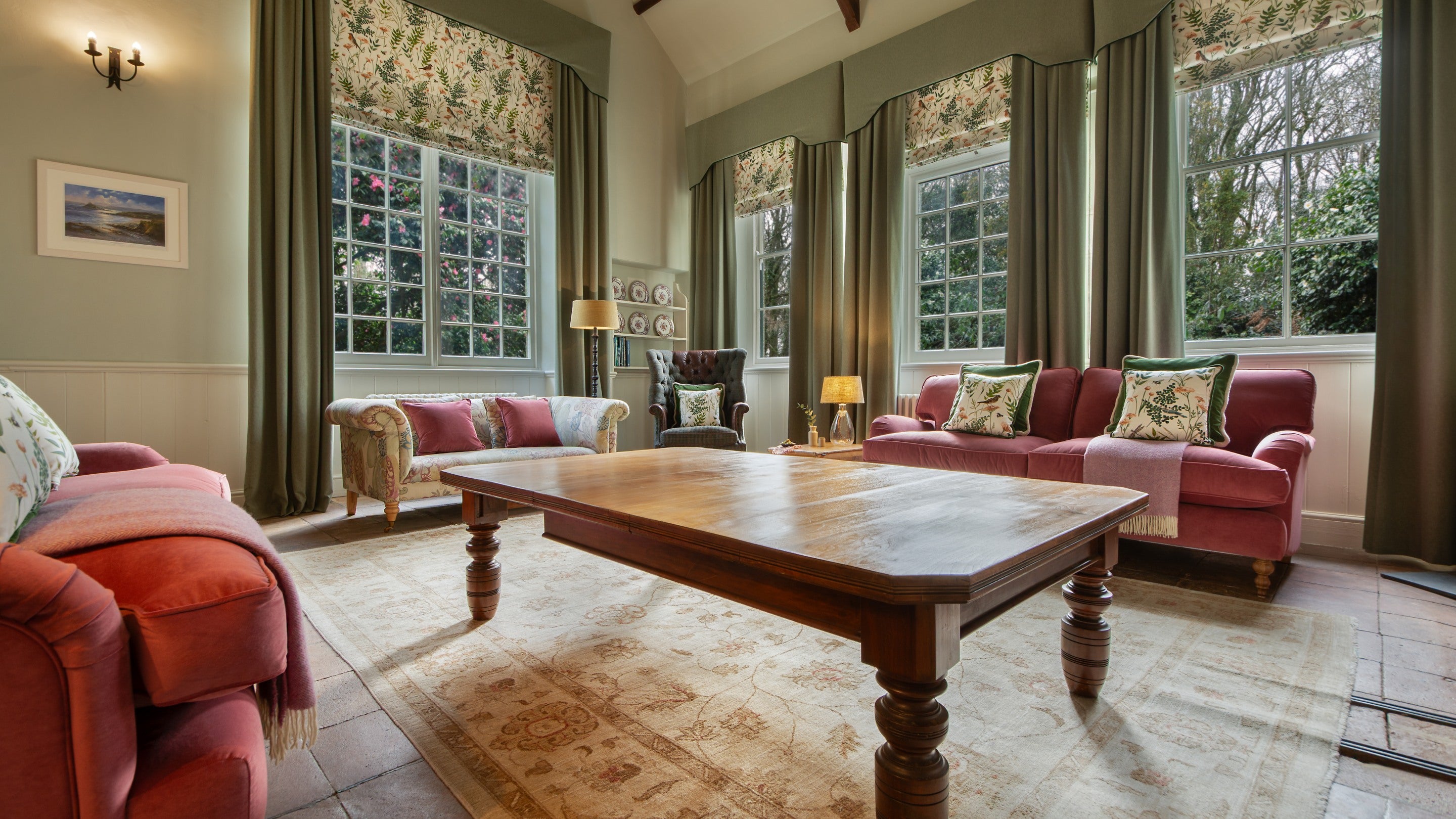 The sitting room at Nanceglos House, Cornwall