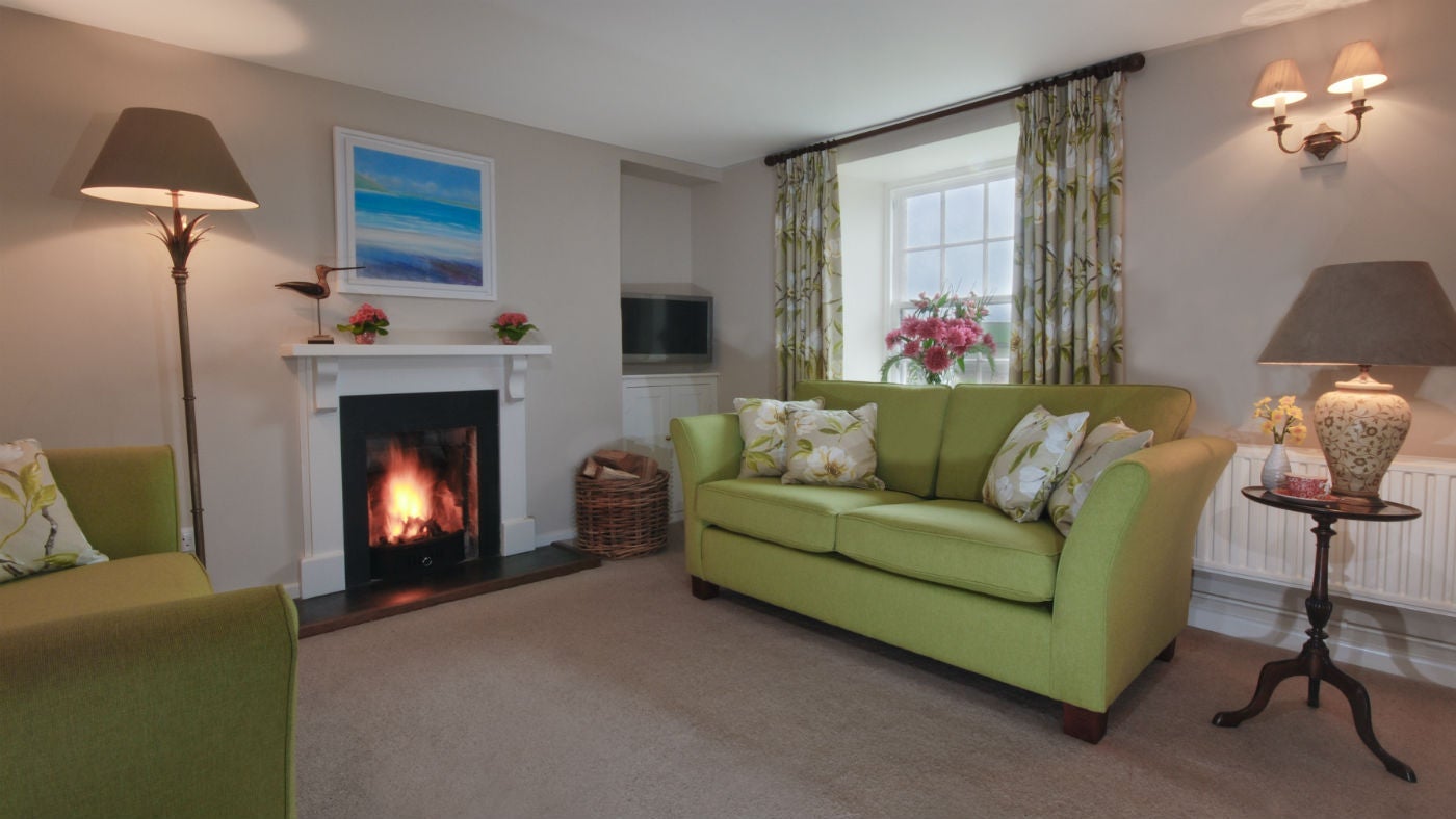 The sitting room at The Old Farmhouse, Polzeath, Cornwall 