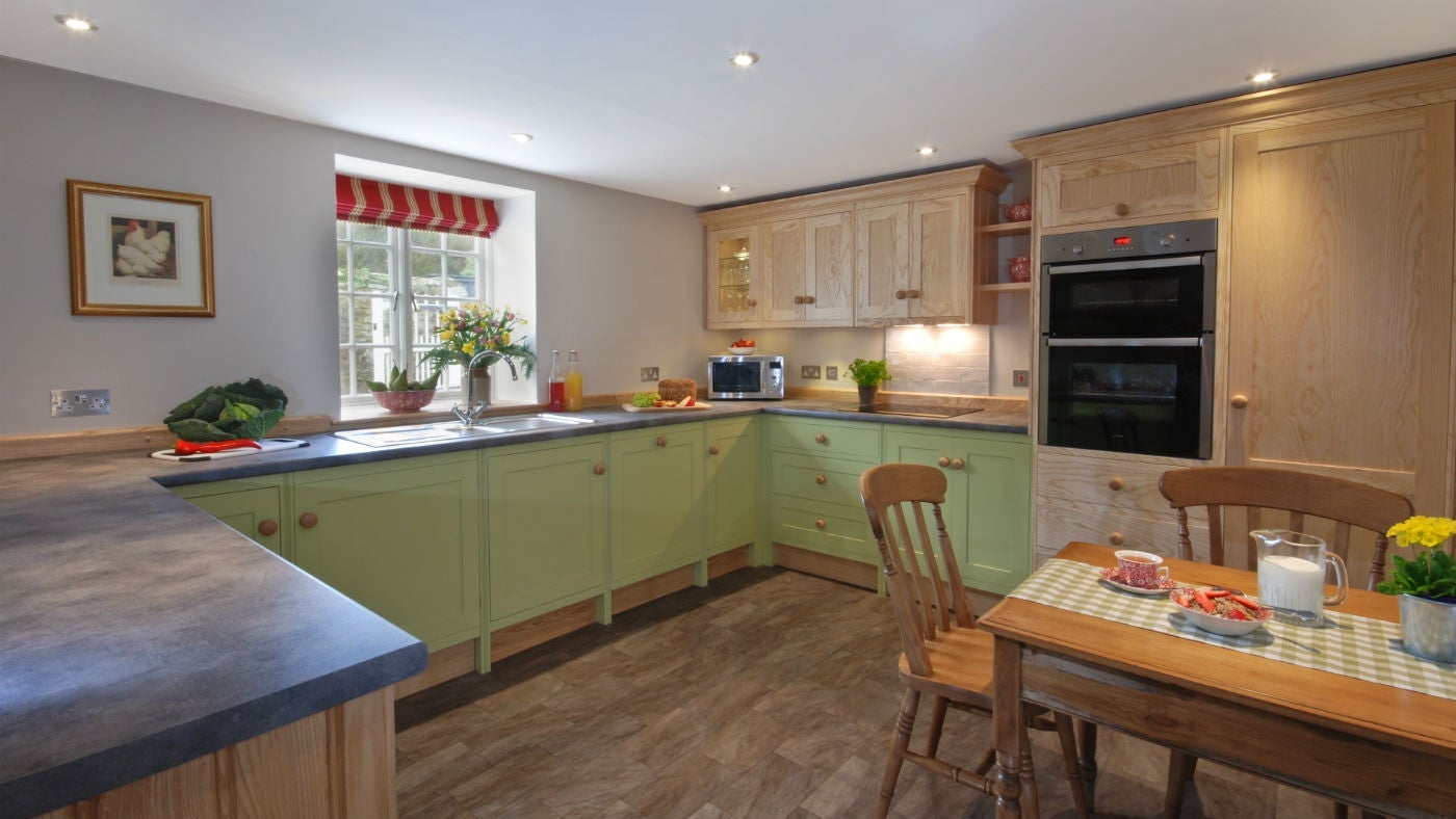 The kitchen at The Old Farmhouse, Polzeath, Cornwall 