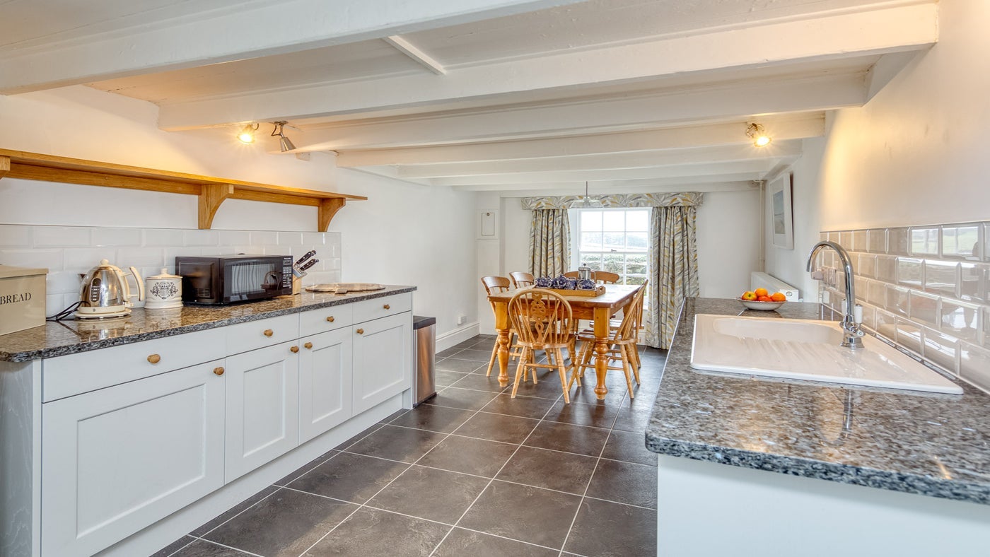 The kitchen at Overhaven, Polzeath, Cornwall