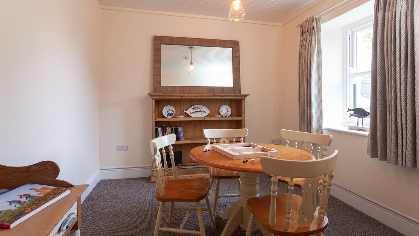 The dining room at Penny Cottage, Port Isaac, Cornwall 
