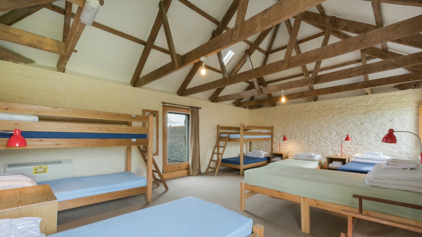 External access bedroom at Penrose Bunkhouse, Cornwall