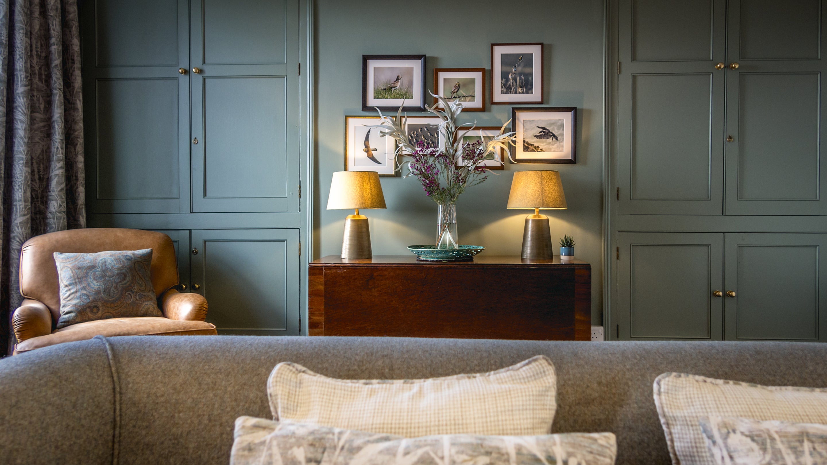 The sitting room at Pentire Head Farmhouse, Cornwall