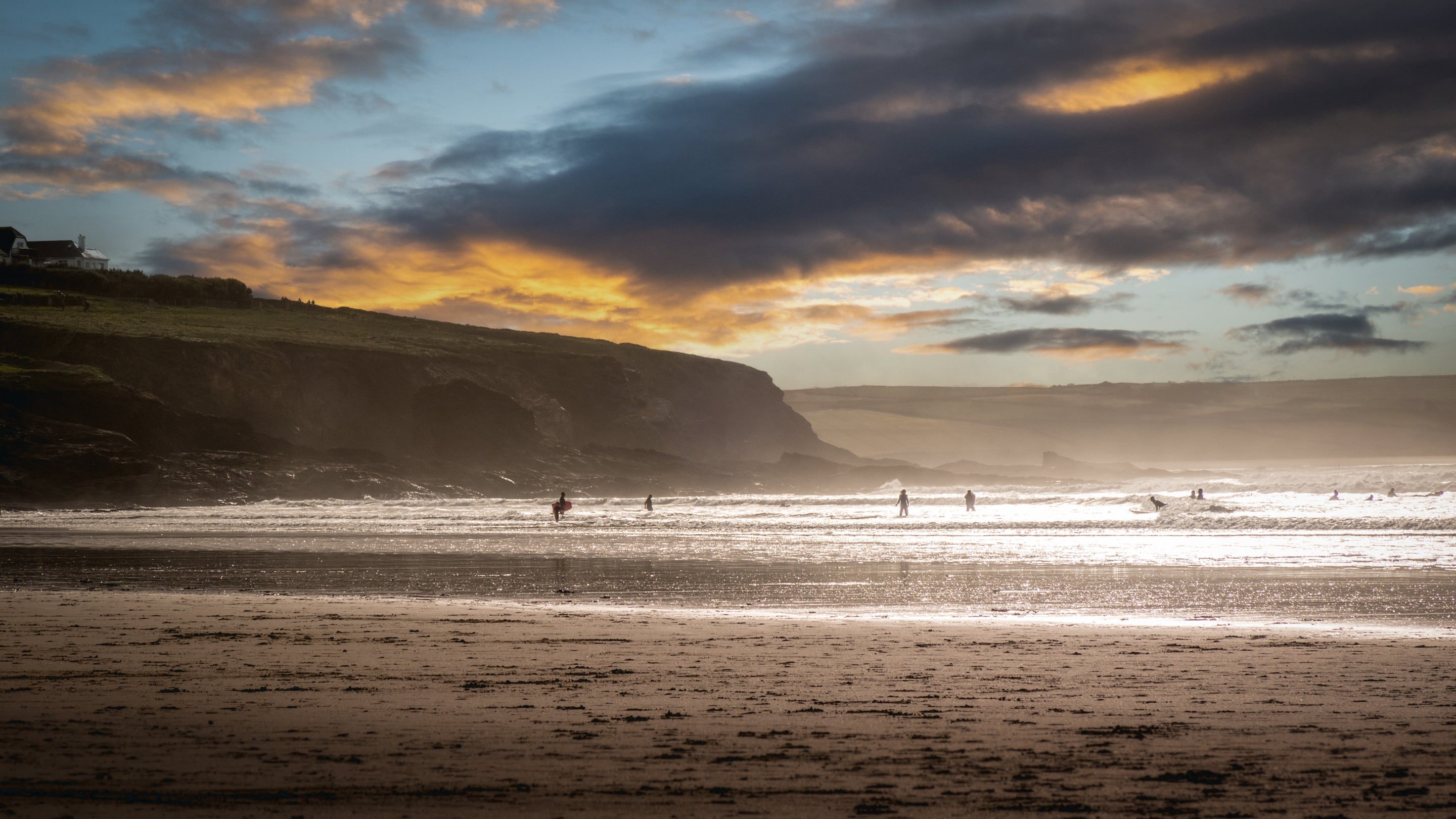 The area surrounding Pentire Head Farmhouse, Cornwall
