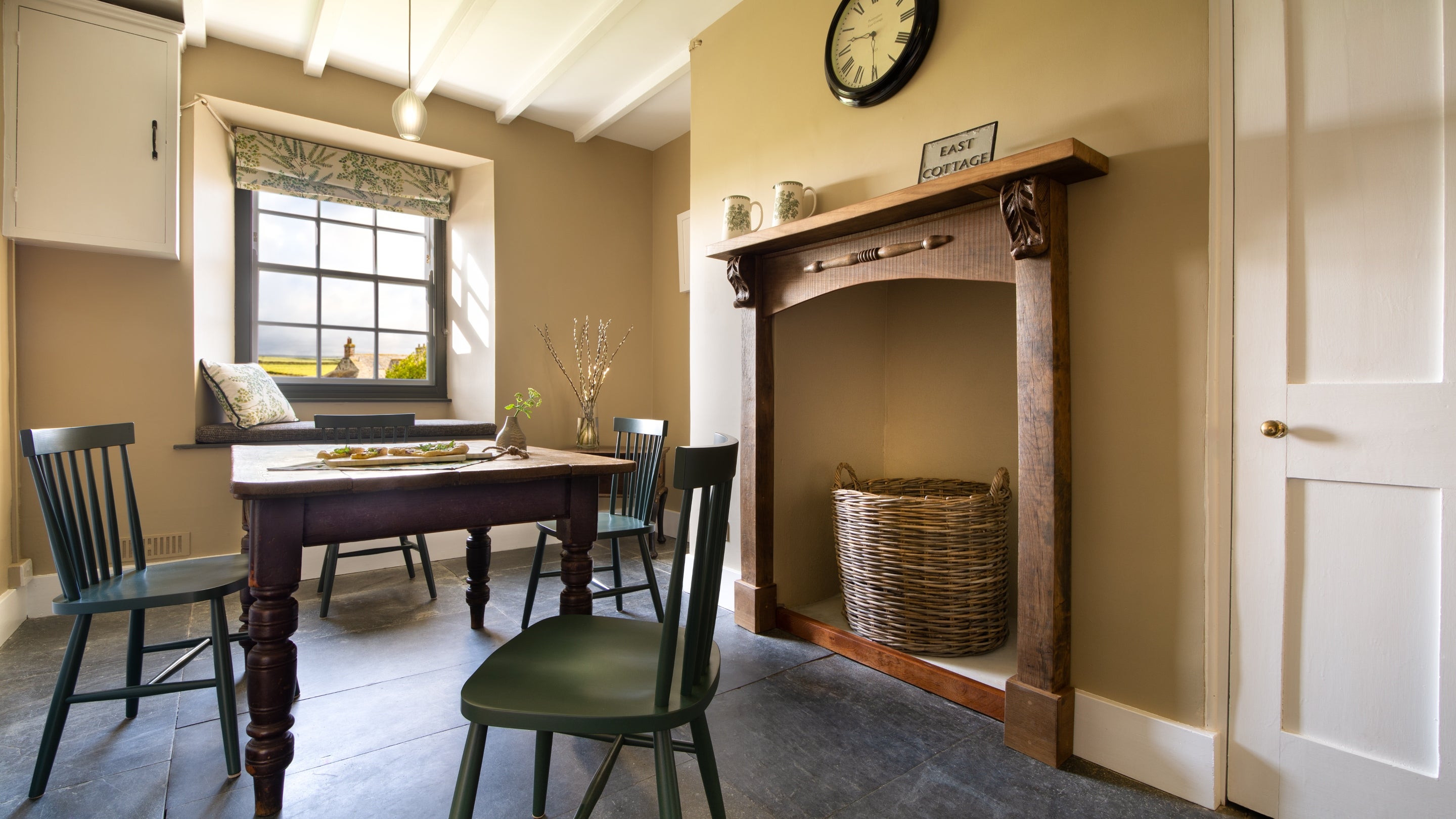 The dining room at Pentireglaze East Cottage, Cornwall