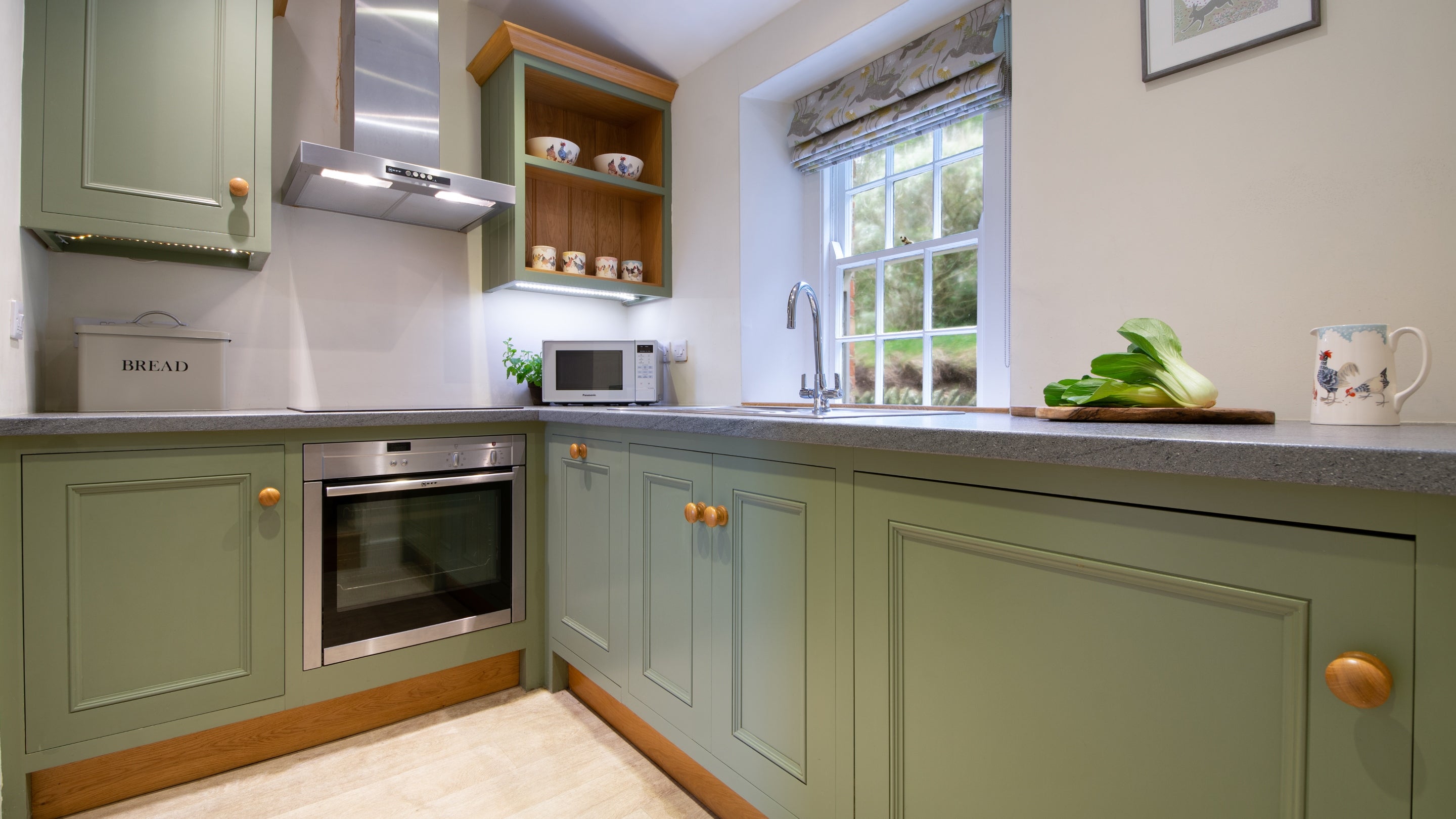 The kitchen at Pentireglaze West Cottage, Cornwall