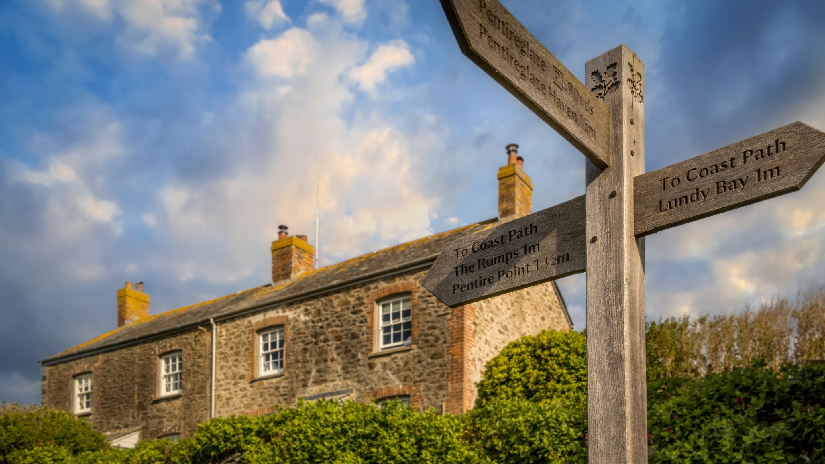 The area surrounding Pentireglaze West Cottage, Cornwall