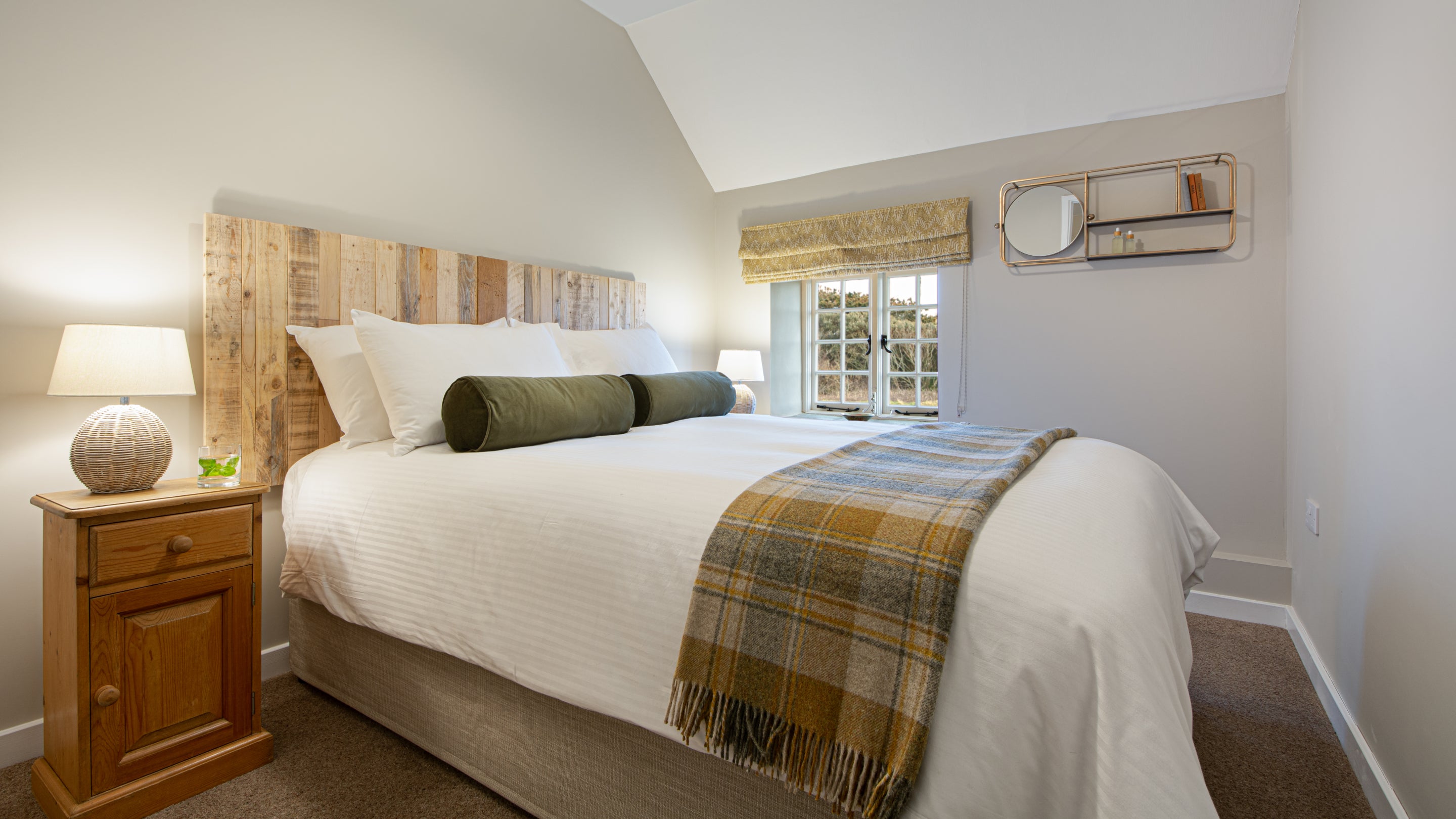 The first king size bedroom at Porth Mear Barn, Cornwall