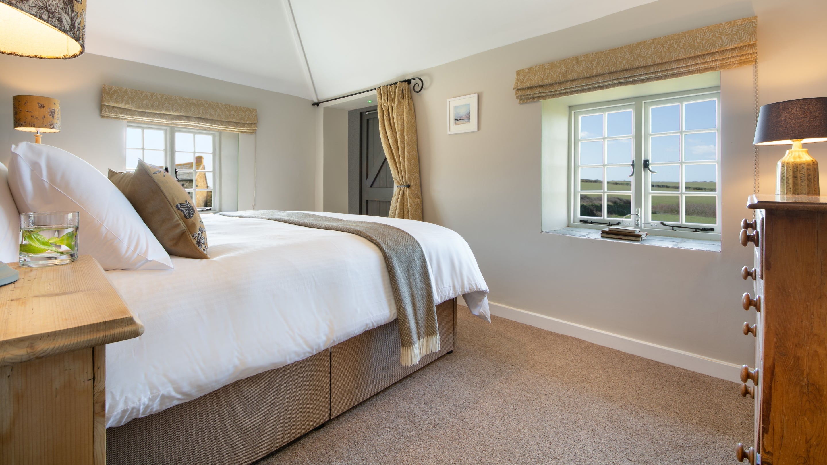 The second king size bedroom at Porth Mear Barn, Cornwall