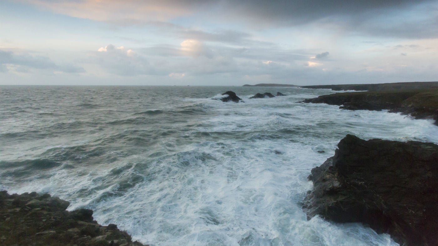 A view of the coast near Porth Mear Cottage, near Padstow, Cornwall 