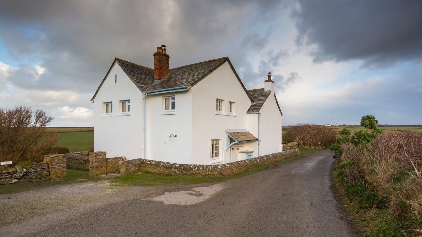 The exterior of Porth Mear Cottage, near Padstow, Cornwall 