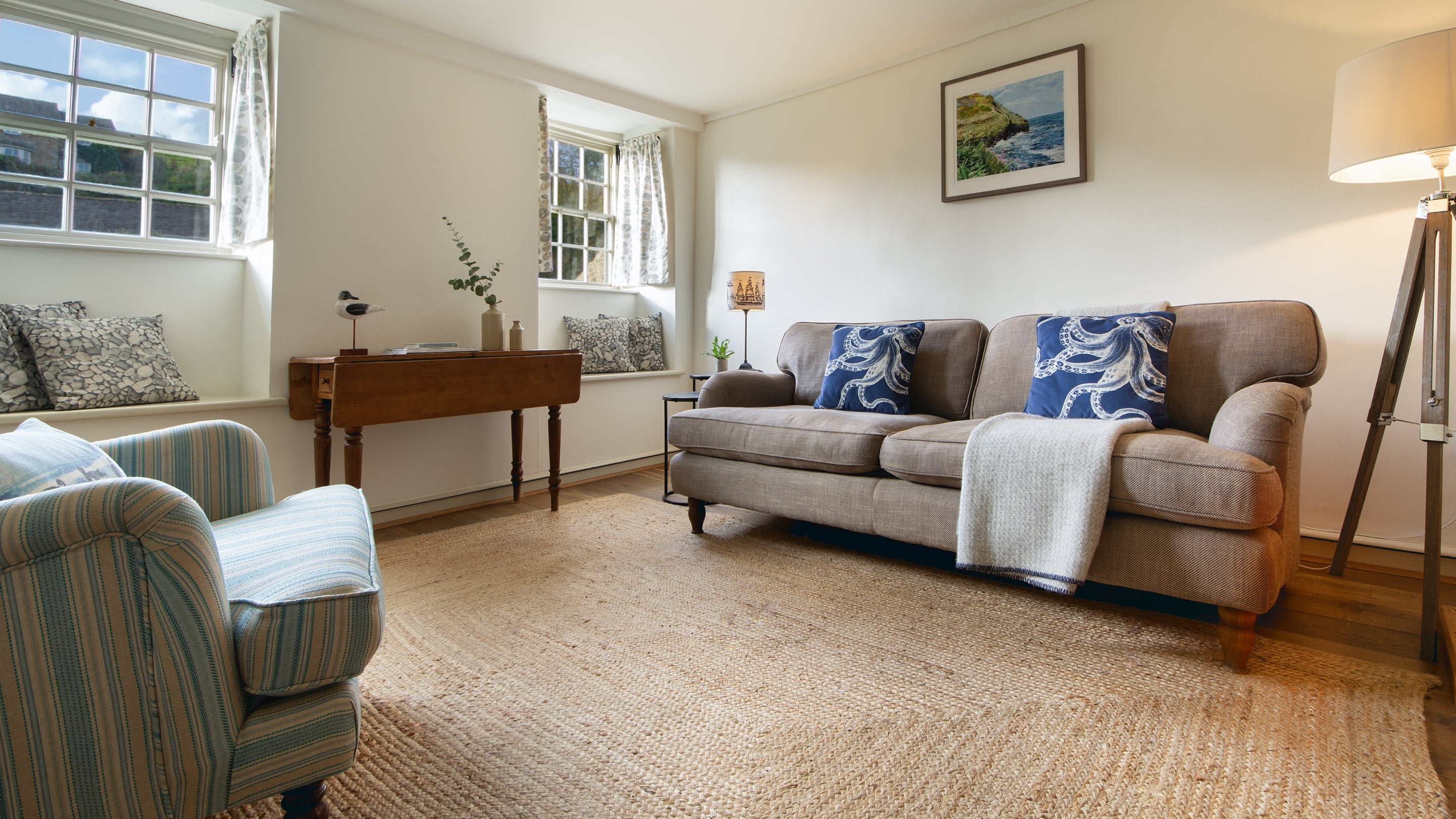 The sitting room at Quin Cottage, Cornwall