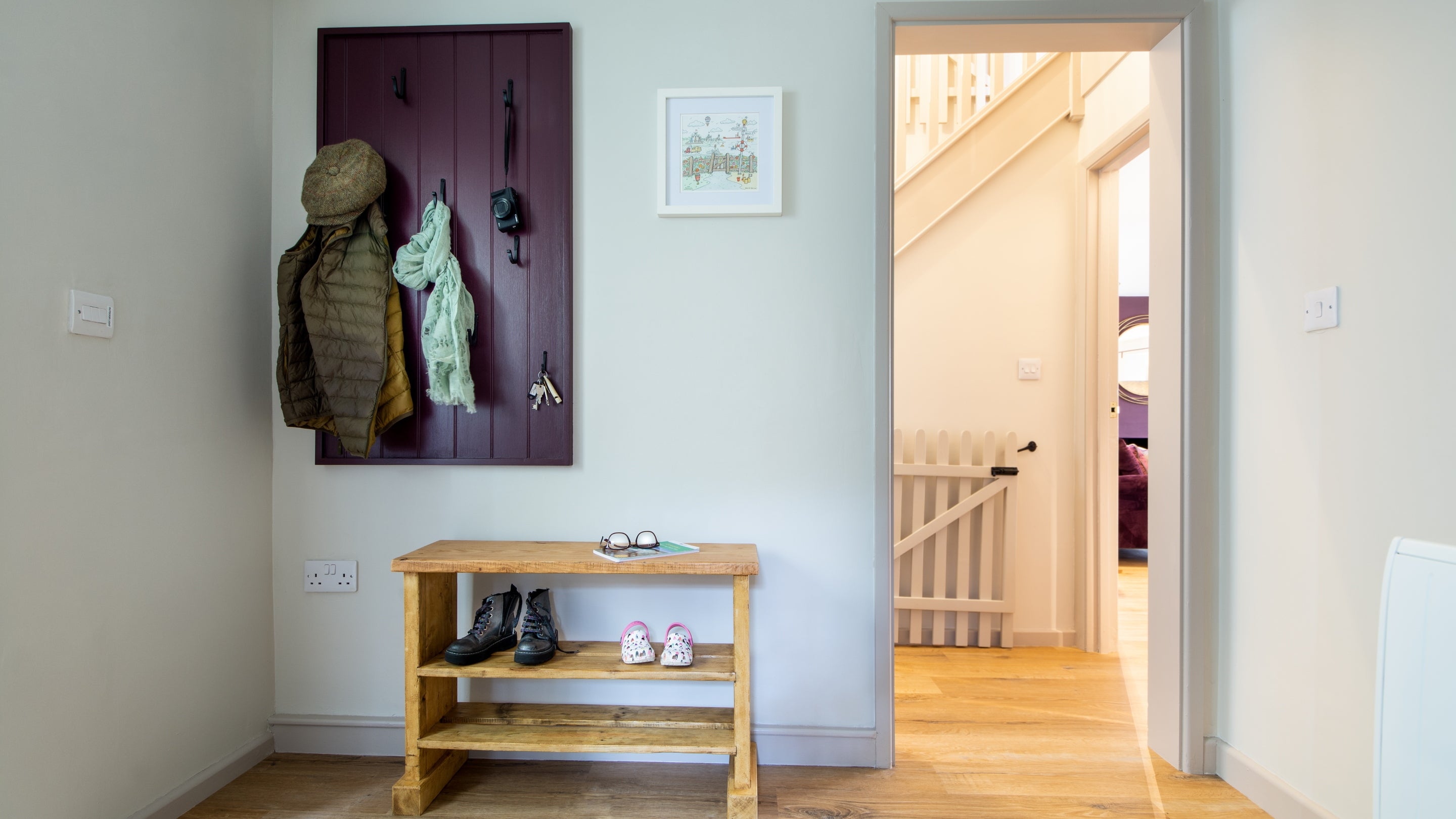 The boot room at Roseland Porth Farm Cottage, Cornwall